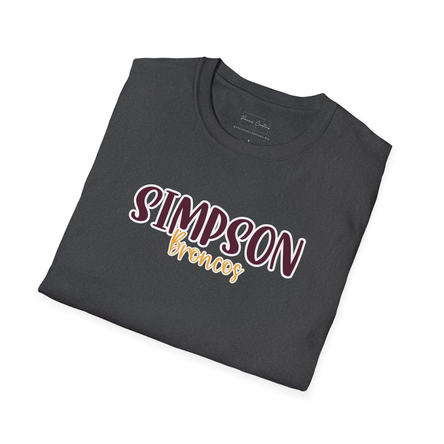 Gildan Simpson Broncos Style 2 Unisex Softstyle T-Shirt, Cute Graphic Tee, Team Spirit Shirt, Casual Wear, Gift for Fans