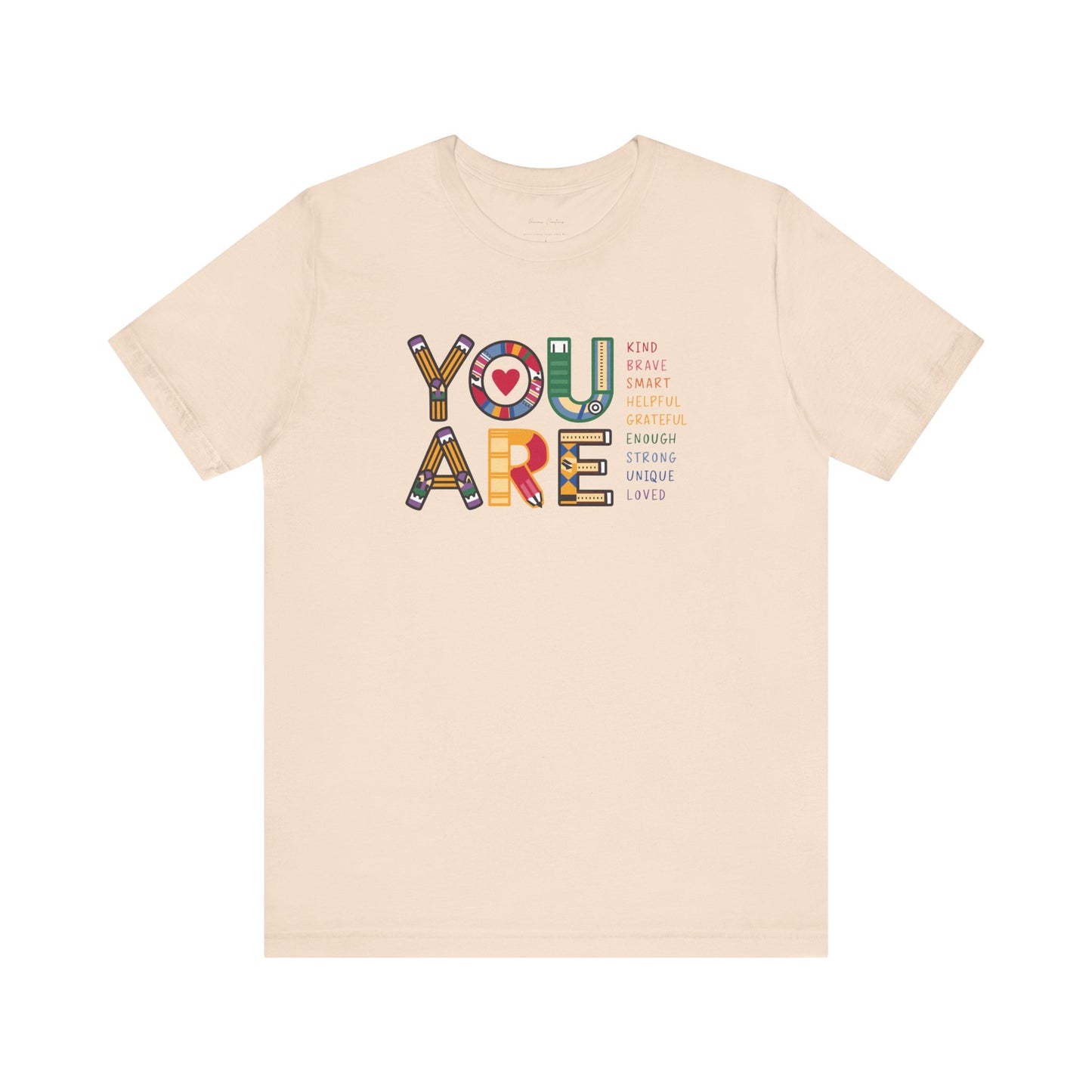 Bella + Canvas Teacher Tee, Unisex Jersey Short Sleeve Tee, Comfortable, You are Affirmations