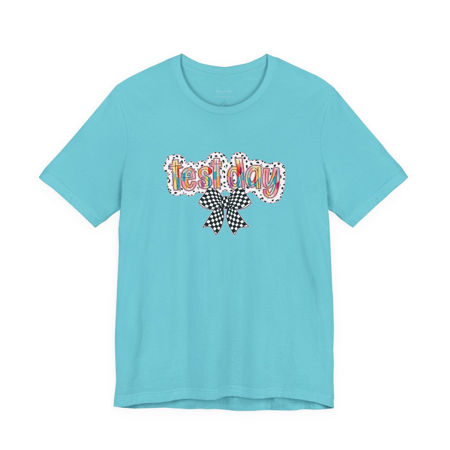 Bella + Canvas Test Day Short Sleeve Tee, Fun Gift, Party Attire, Unisex Shirt, Casual Wear, Summer Style