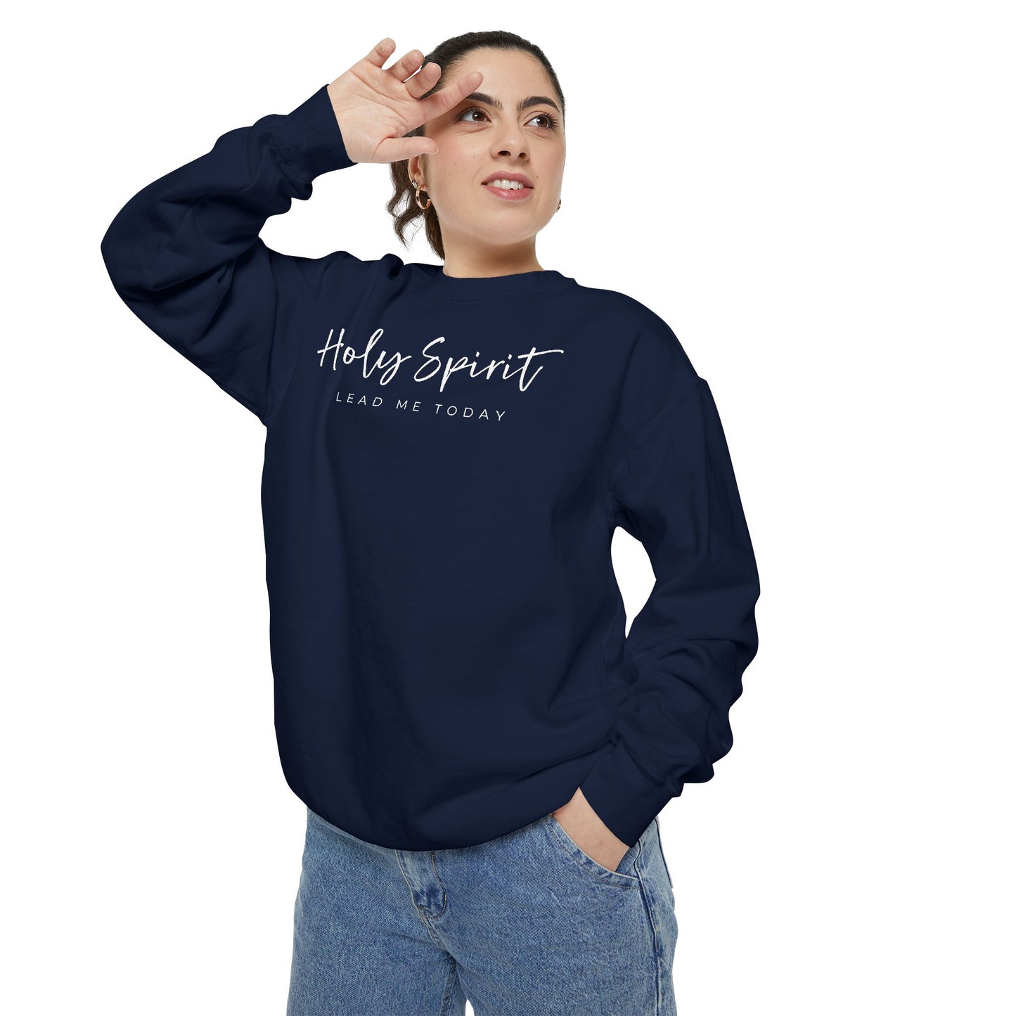 Comfort Colors Holy Spirit Sweatshirt, Spiritual Clothing, Faith-Based Apparel, Cozy Gift for Believers, Comfortable Everyday Wear
