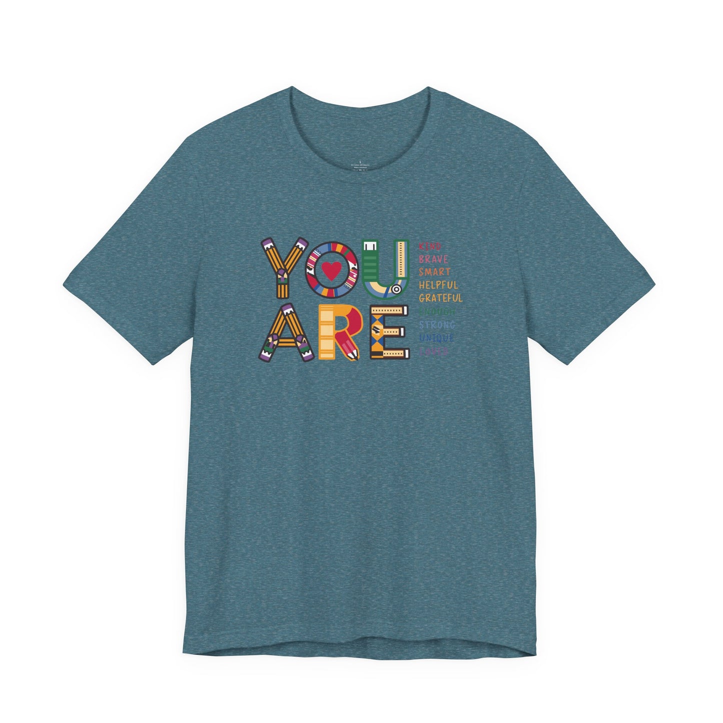 Bella + Canvas Teacher Tee, Unisex Jersey Short Sleeve Tee, Comfortable, You are Affirmations