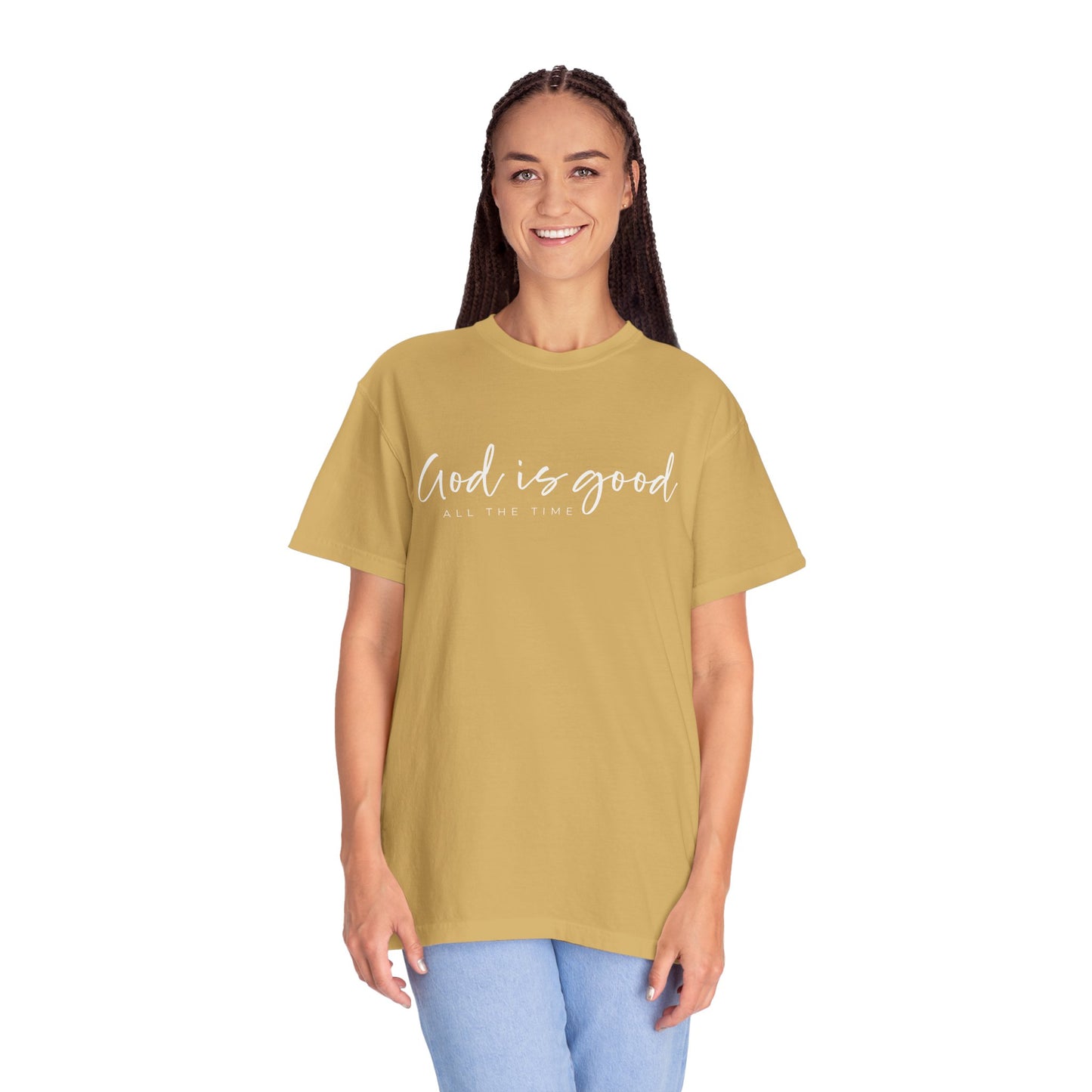 God is Good All the Time Garment-Dyed T-Shirt, Casual Tee, Unisex Fashion, Everyday Wear, Gift for Him and Her, Summer Style