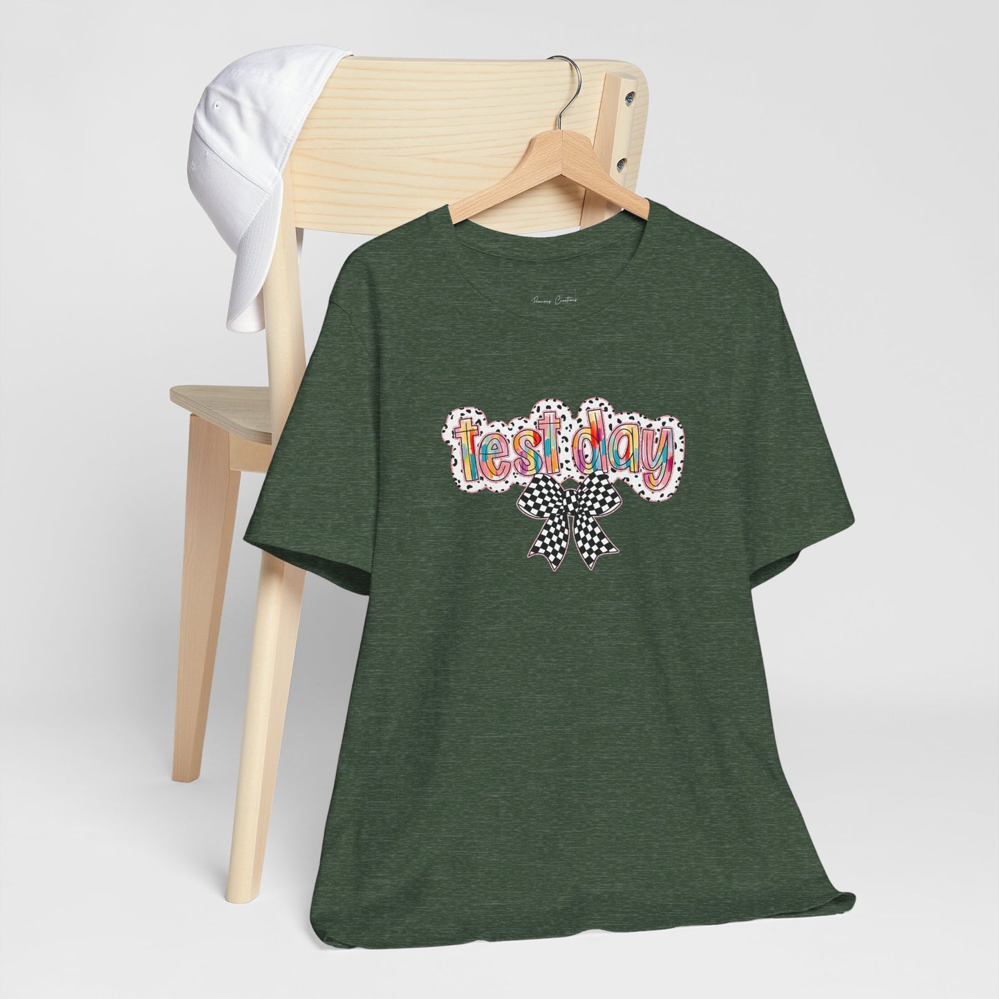 Bella + Canvas Test Day Short Sleeve Tee, Fun Gift, Party Attire, Unisex Shirt, Casual Wear, Summer Style