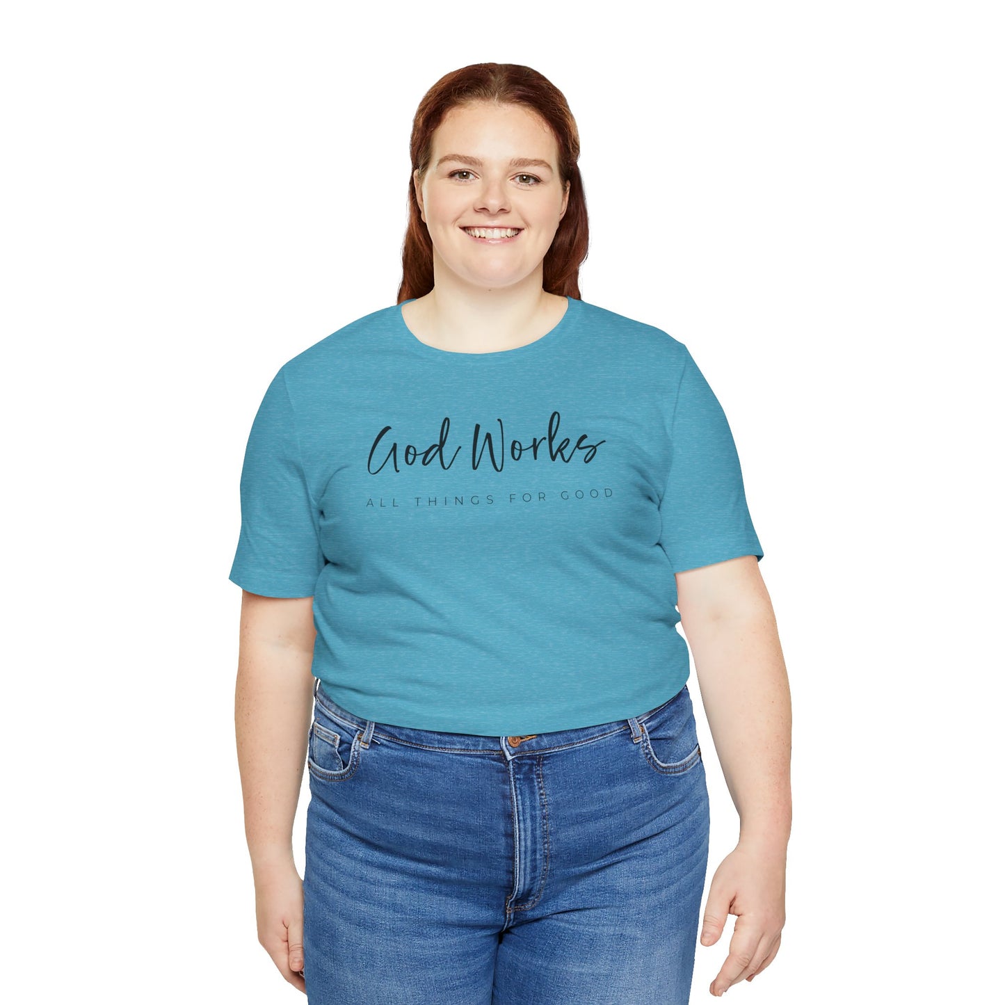 Bella + Canvas Inspirational Graphic Tee - God Works, Faith-Based Shirt, Casual Wear, Gift for Believers, Christian Apparel, Everyday Comfort