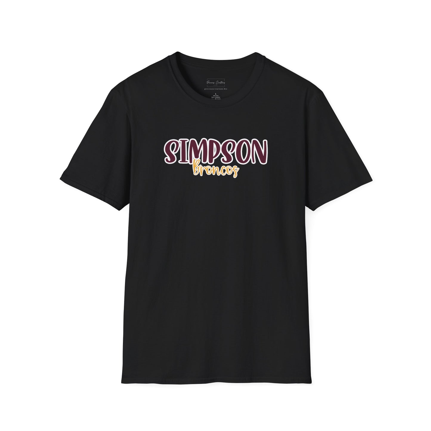 Gildan Simpson Broncos Style 2 Unisex Softstyle T-Shirt, Cute Graphic Tee, Team Spirit Shirt, Casual Wear, Gift for Fans