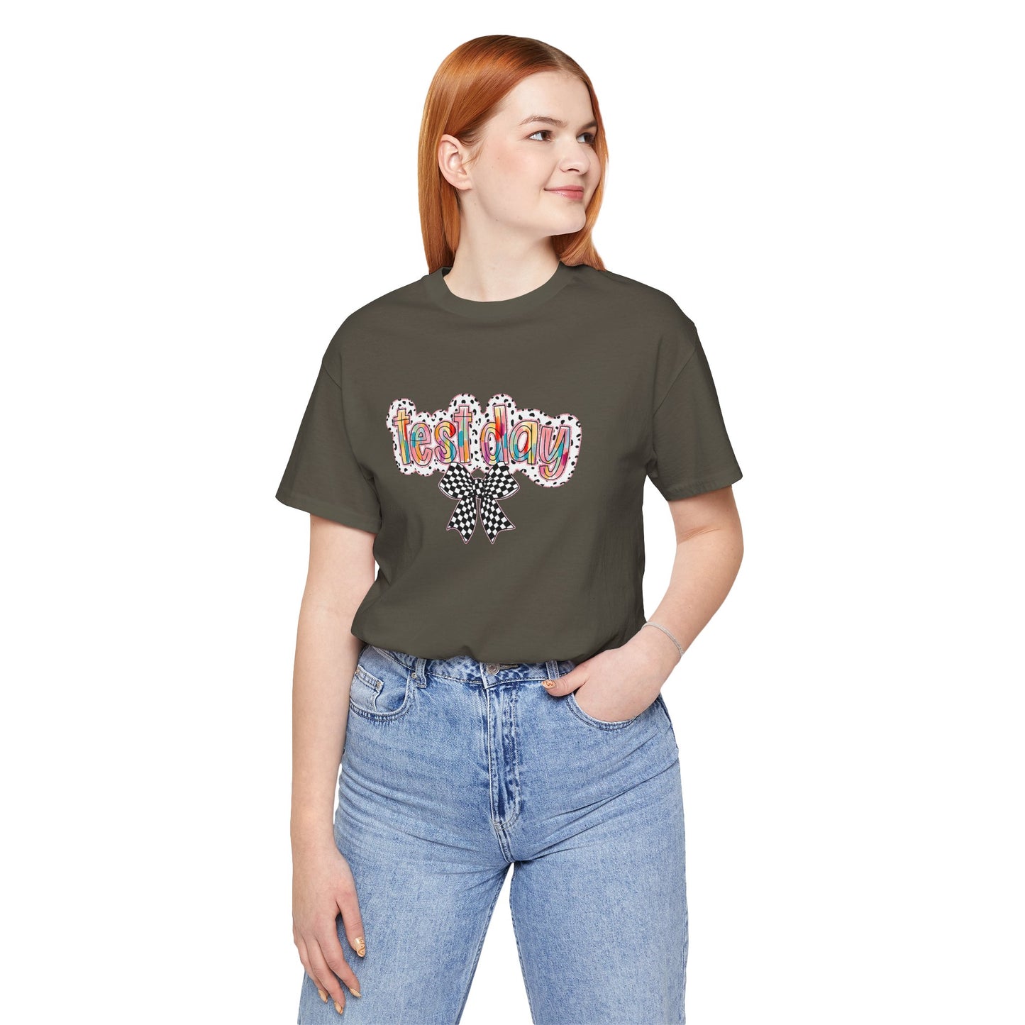 Bella + Canvas Test Day Short Sleeve Tee, Fun Gift, Party Attire, Unisex Shirt, Casual Wear, Summer Style