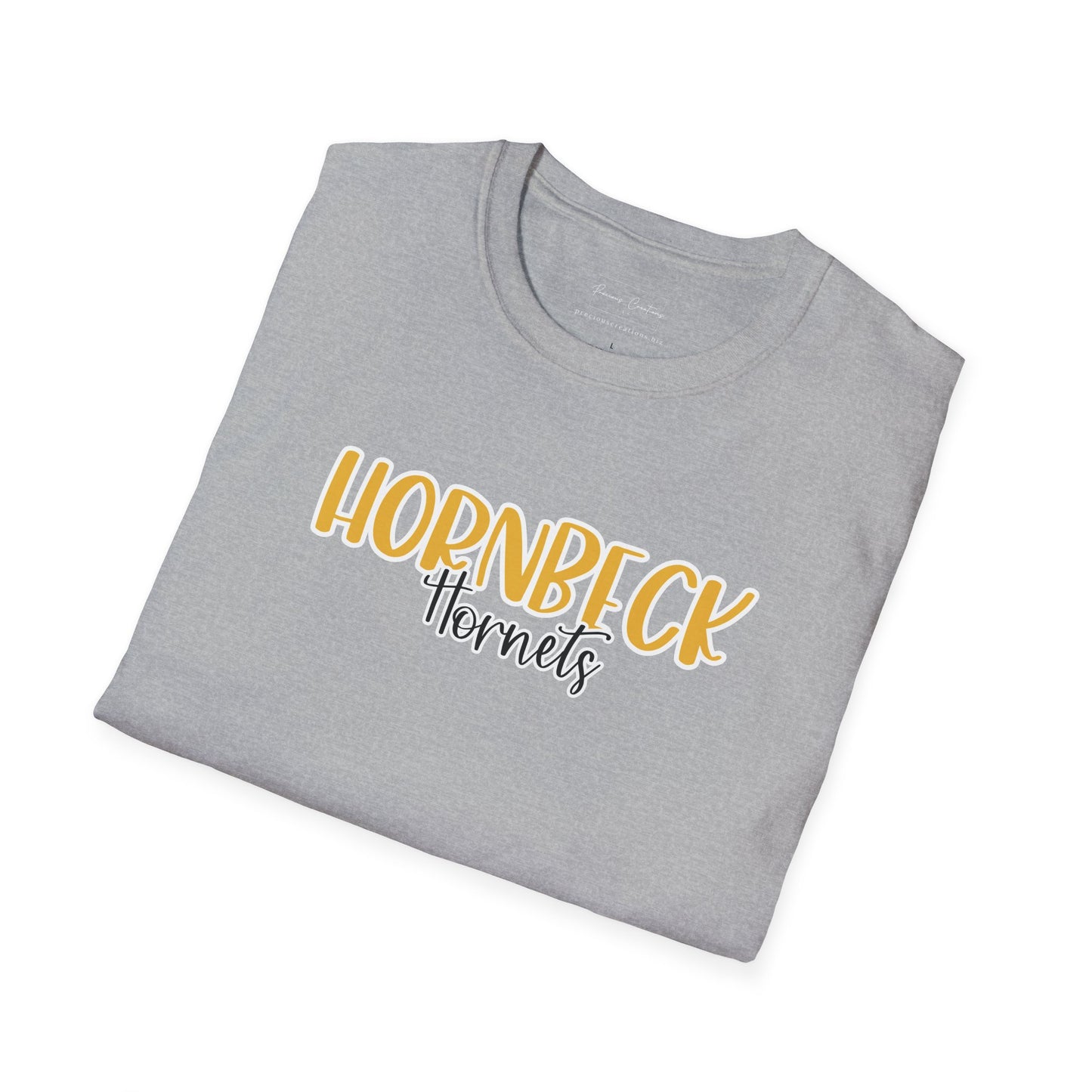 Gildan Hornbeck Hornets Style 2 Unisex Softstyle T-Shirt, Cute Graphic Tee, Team Spirit Shirt, Casual Wear, Gift for Fans