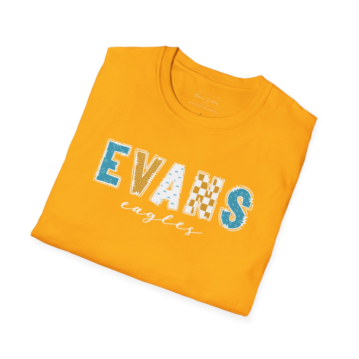 Gildan Evans Eagles Unisex Softstyle T-Shirt, Cute Graphic Tee, Team Spirit Shirt, Casual Wear, Gift for Fans