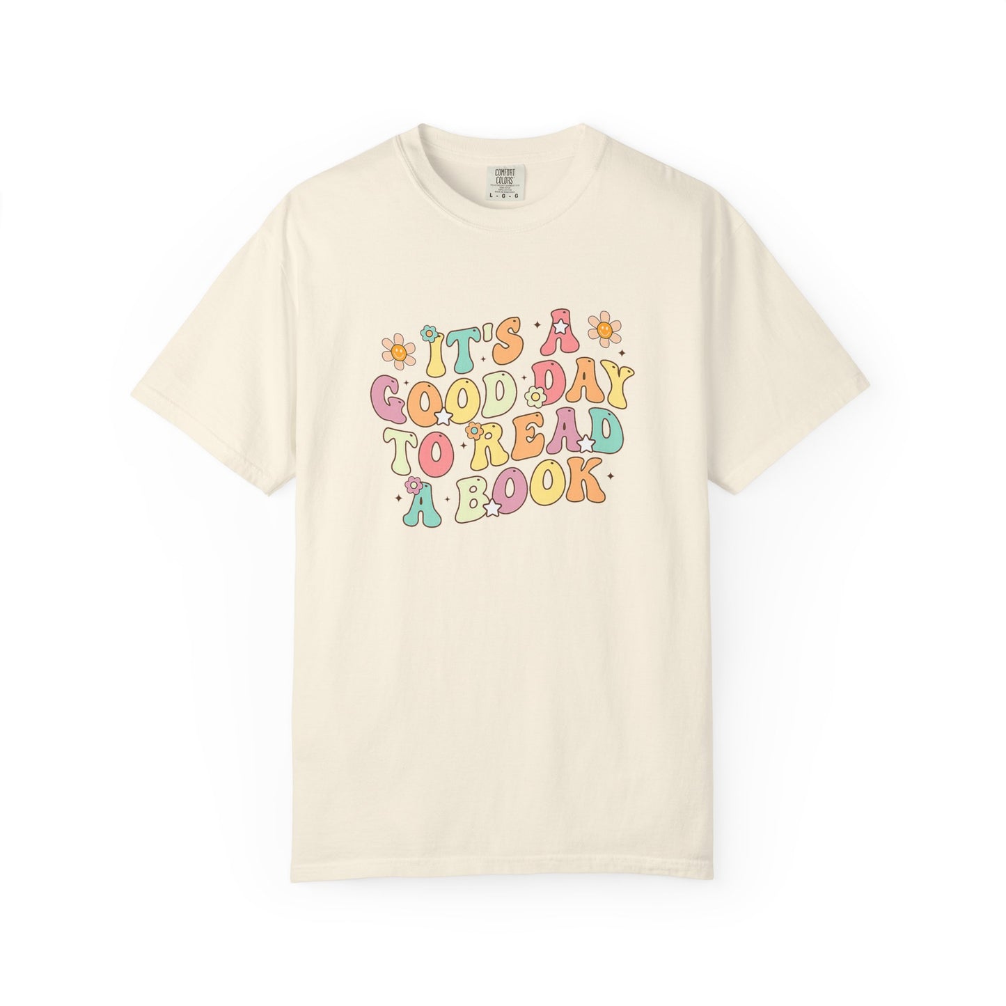 Comfort Colors Unisex Teacher It's a Good Day to Read a Book T-Shirt - Perfect for Teachers, Back to School, Gifts, Classroom Apparel, Casual Wear