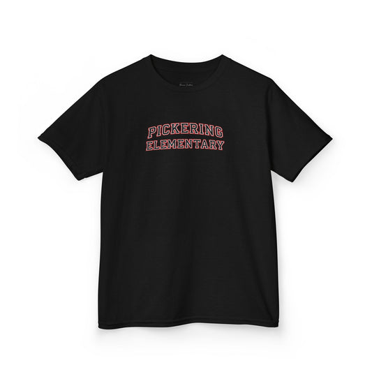 Custom Name Gildan Kids Heavy Cotton Tee with Pickering Design, Cute Children's T-Shirt, School Spirit Apparel, Gift for Young Fans, Sporty Kids Wear