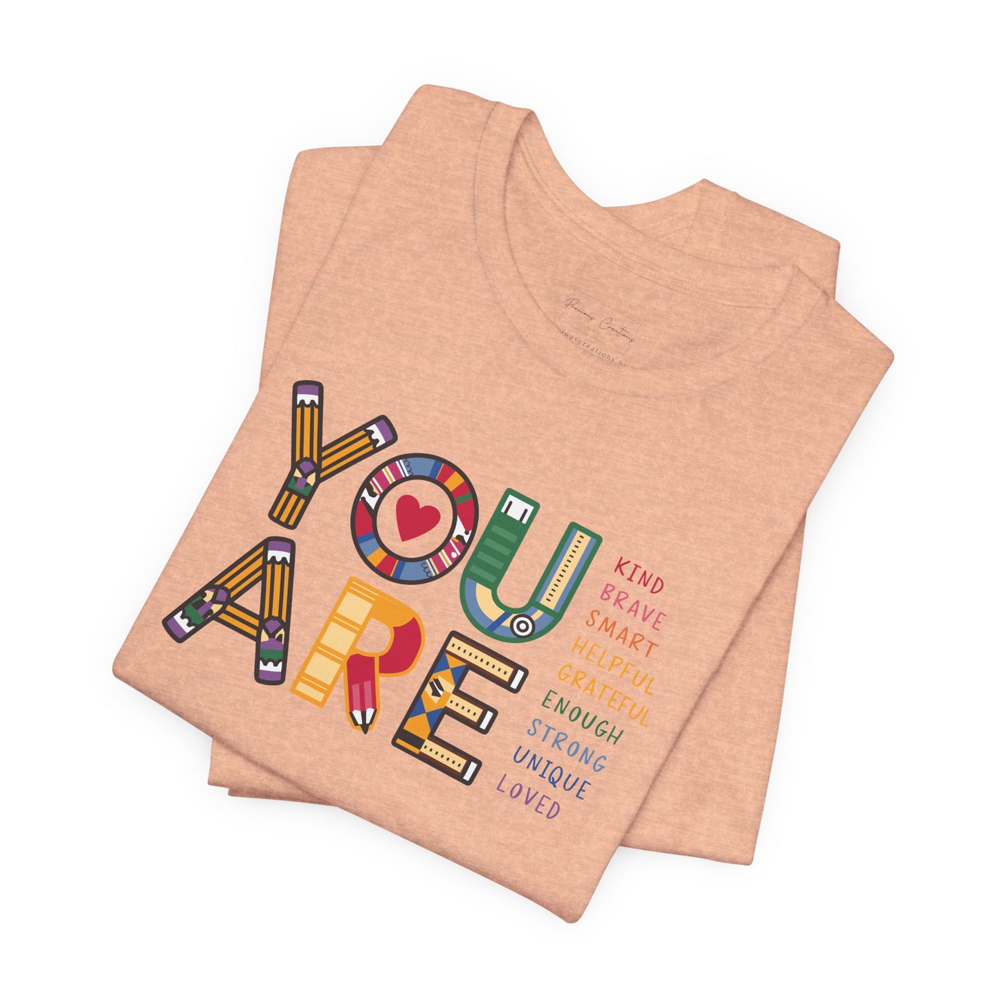 Bella + Canvas Teacher Tee, Unisex Jersey Short Sleeve Tee, Comfortable, You are Affirmations
