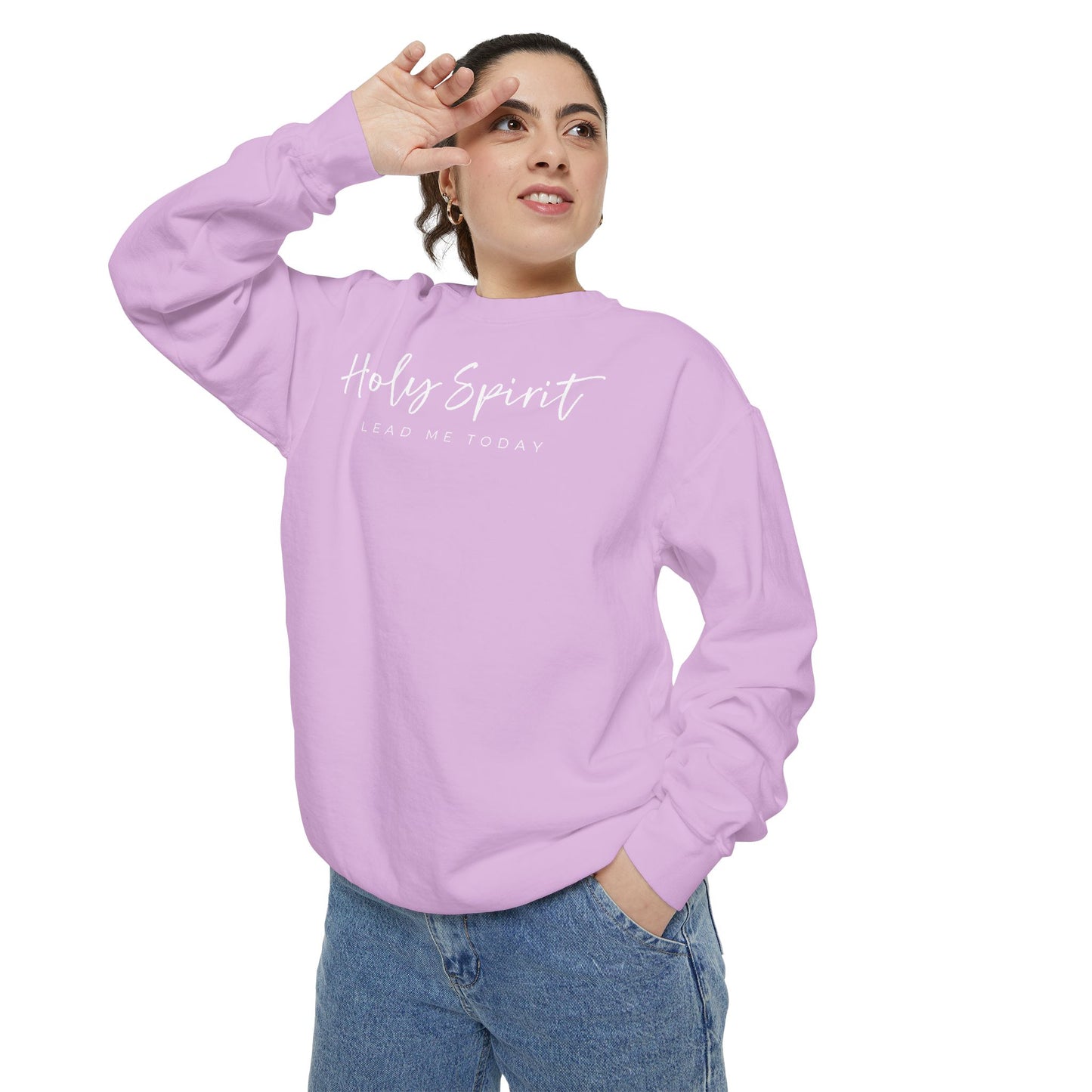 Comfort Colors Holy Spirit Sweatshirt, Spiritual Clothing, Faith-Based Apparel, Cozy Gift for Believers, Comfortable Everyday Wear