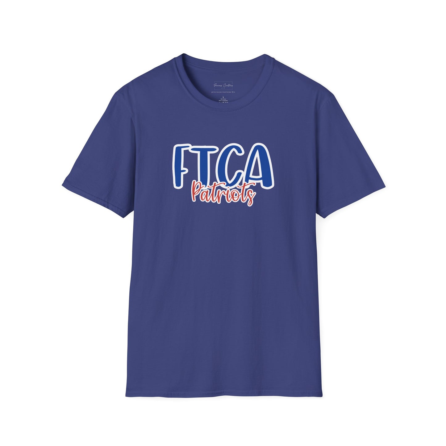Gildan Faith Training Christian Academy Patriots Style 2 Unisex Softstyle T-Shirt, Cute Graphic Tee, Team Spirit Shirt, Casual Wear, Gift for Fans