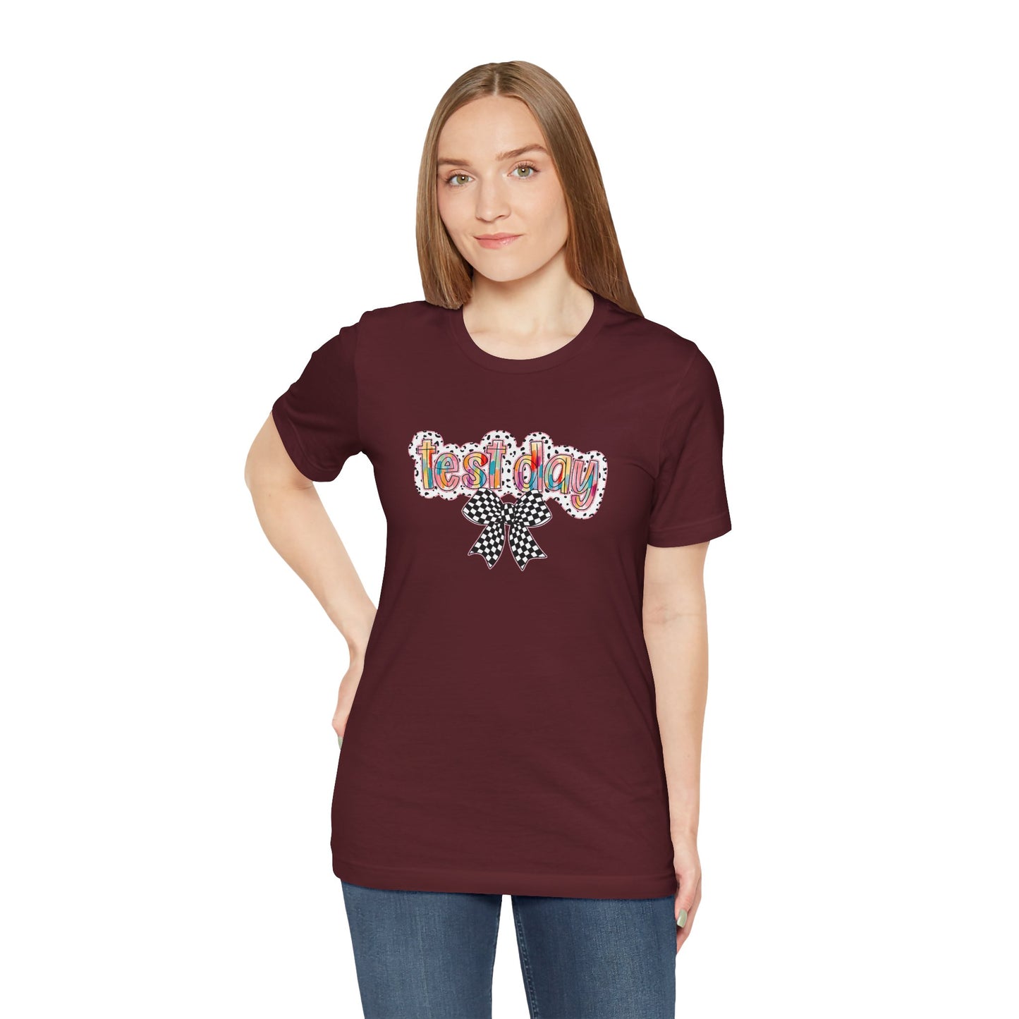 Bella + Canvas Test Day Short Sleeve Tee, Fun Gift, Party Attire, Unisex Shirt, Casual Wear, Summer Style