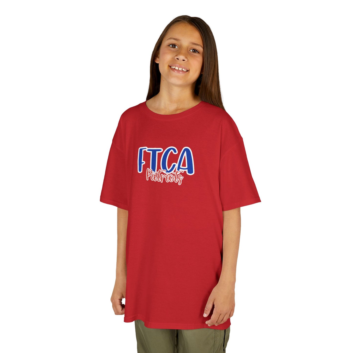 Gildan Kids Heavy Cotton Tee with Faith Training Patriots Style 2 Design, Cute Children's T-Shirt, School Spirit Apparel, Gift for Young Fans, Sporty Kids Wear