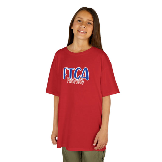 Gildan Kids Heavy Cotton Tee with Faith Training Patriots Style 2 Design, Cute Children's T-Shirt, School Spirit Apparel, Gift for Young Fans, Sporty Kids Wear