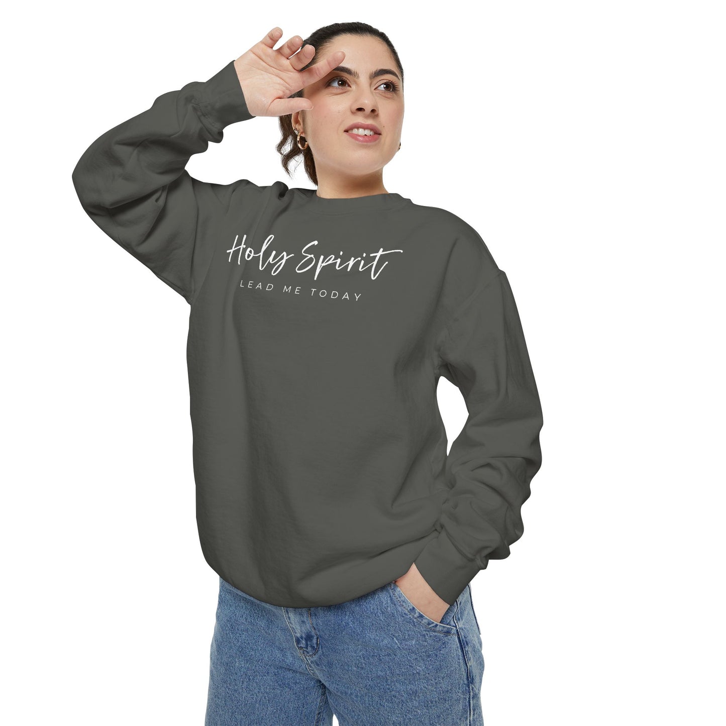 Comfort Colors Holy Spirit Sweatshirt, Spiritual Clothing, Faith-Based Apparel, Cozy Gift for Believers, Comfortable Everyday Wear