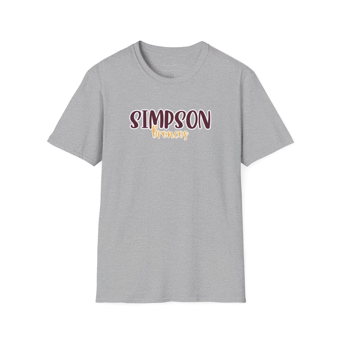 Gildan Simpson Broncos Style 2 Unisex Softstyle T-Shirt, Cute Graphic Tee, Team Spirit Shirt, Casual Wear, Gift for Fans