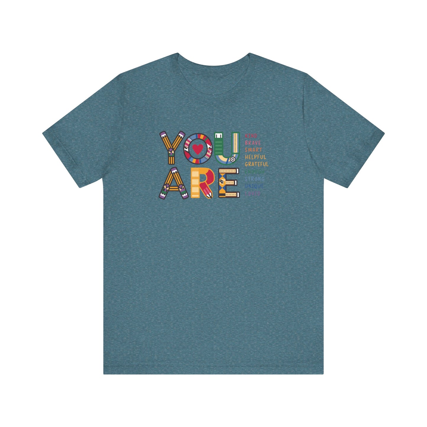 Bella + Canvas Teacher Tee, Unisex Jersey Short Sleeve Tee, Comfortable, You are Affirmations