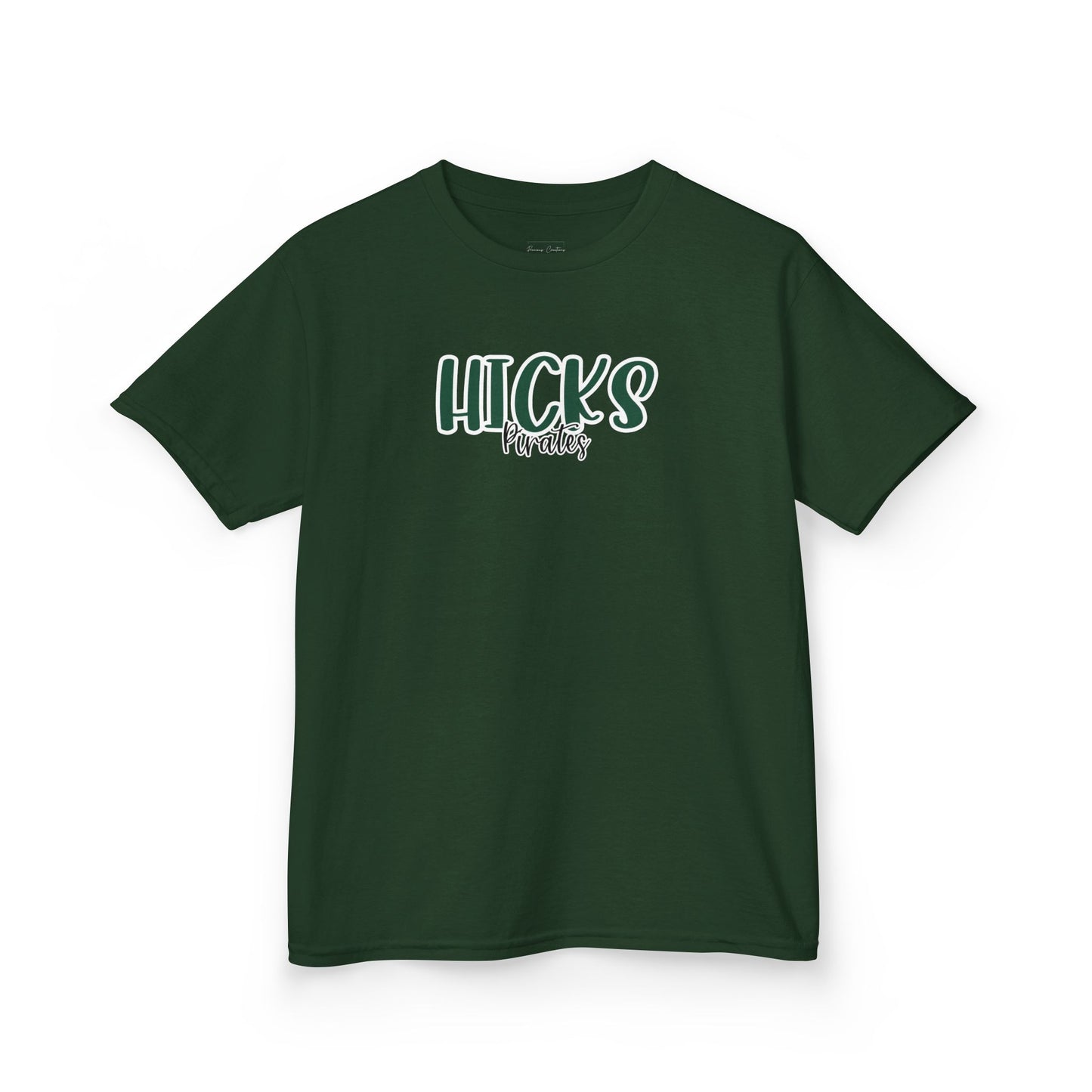Gildan Kids Heavy Cotton Tee with Hicks Pirates Style 2 Design, Cute Children's T-Shirt, School Spirit Apparel, Gift for Young Fans, Sporty Kids Wear