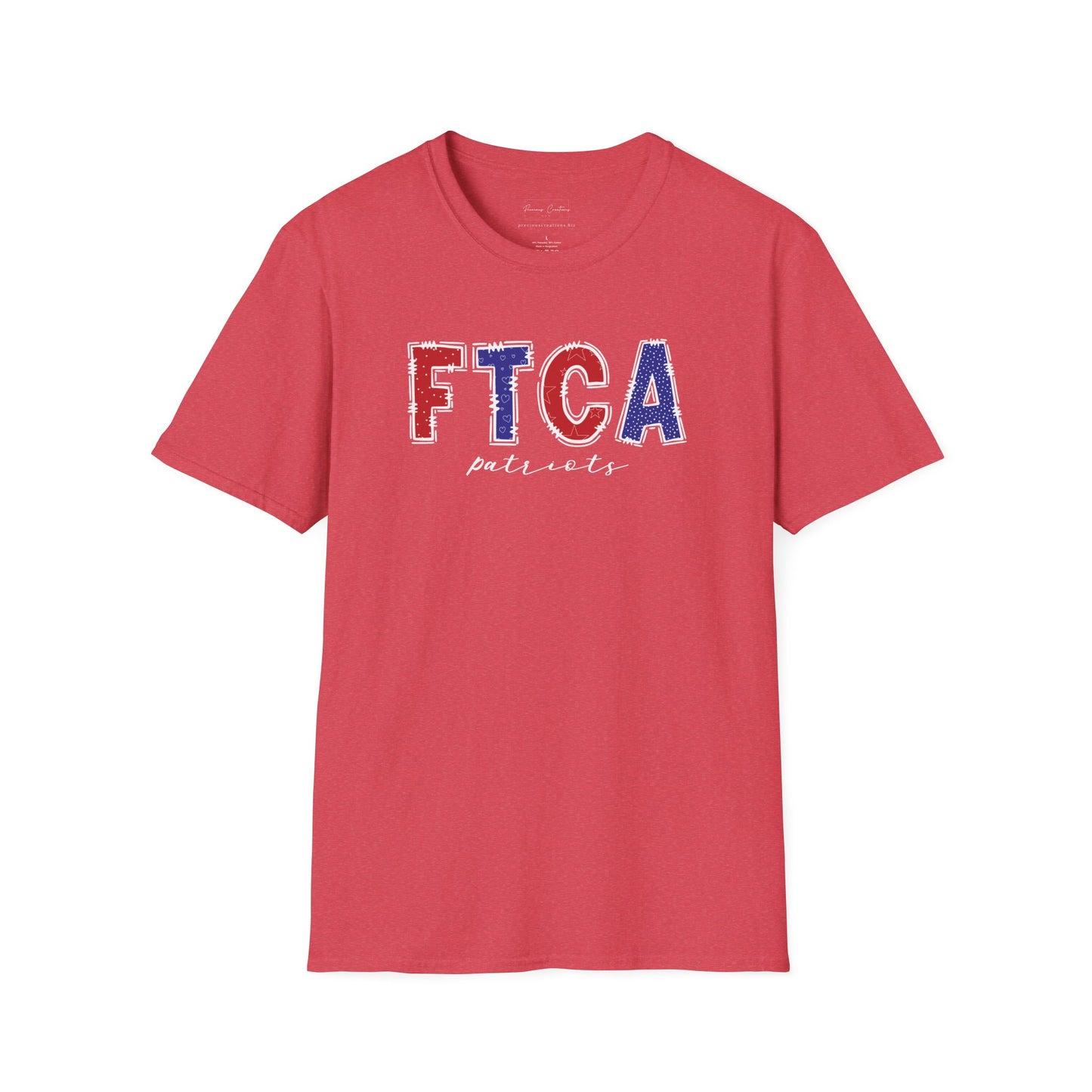 Gildan Faith Training Christian Academy Patriots Unisex Softstyle T-Shirt, Cute Graphic Tee, Team Spirit Shirt, Casual Wear, Gift for Fans