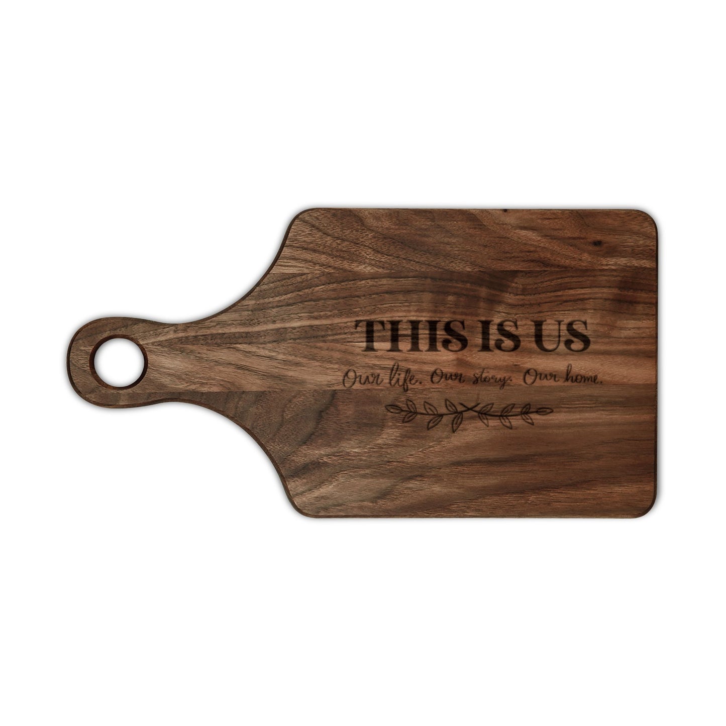 Personalized Wooden Cutting Board - "This Is Us" Engraved Kitchen Decor