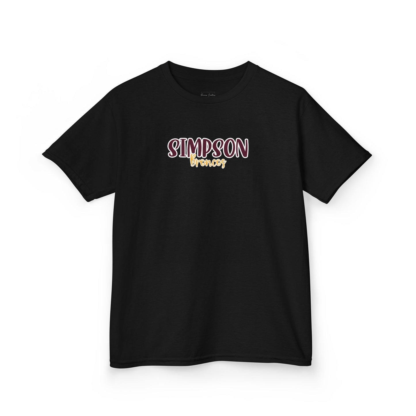 Gildan Kids Heavy Cotton Tee with Simpson Broncos Style 2 Design, Cute Children's T-Shirt, School Spirit Apparel, Gift for Young Fans, Sporty Kids Wear