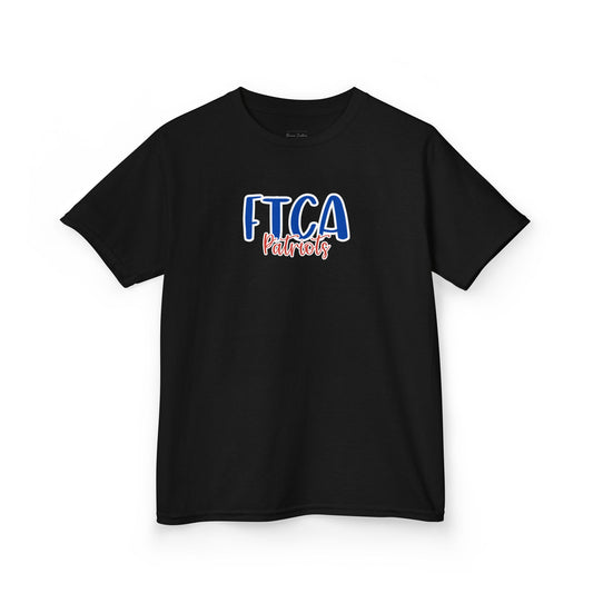 Gildan Kids Heavy Cotton Tee with Faith Training Patriots Style 2 Design, Cute Children's T-Shirt, School Spirit Apparel, Gift for Young Fans, Sporty Kids Wear