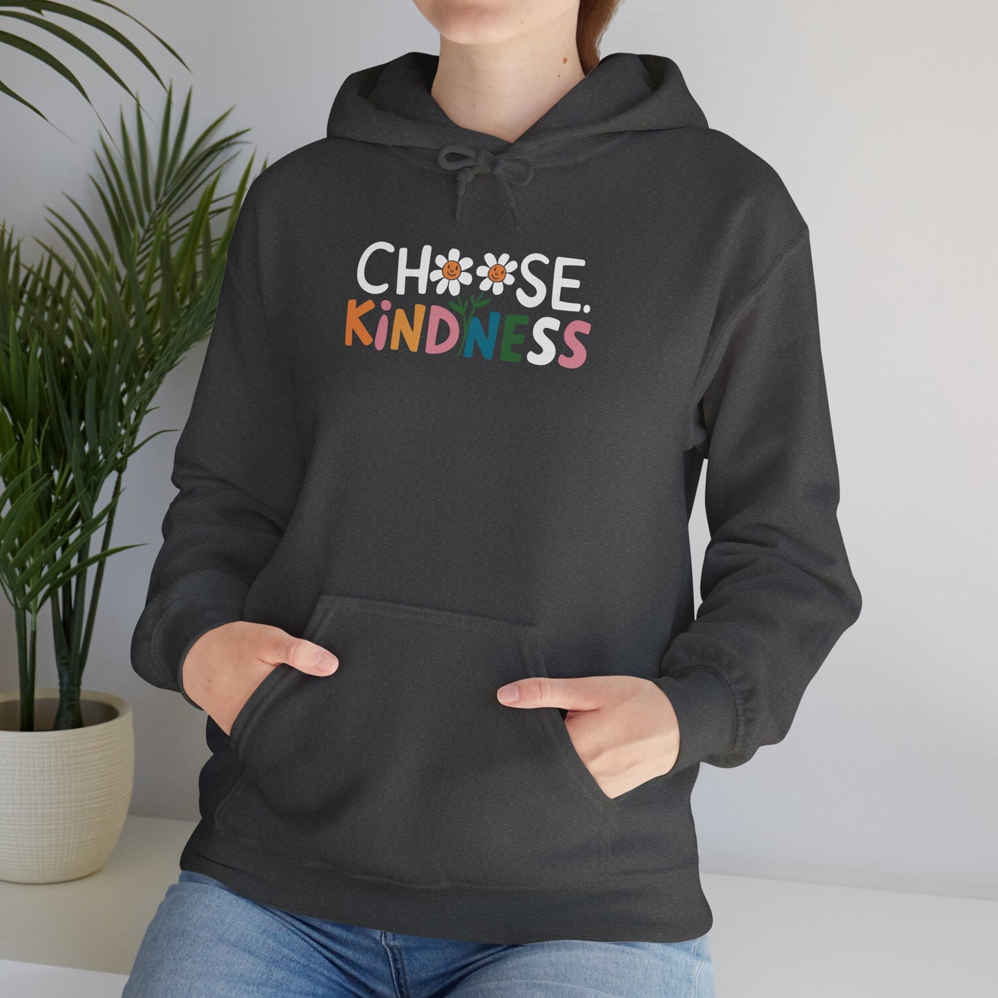 Gildan Choose Kindness Hoodie, Comfortable Sweatshirt, Gift for Friends, Inspirational Apparel, Cozy Layering