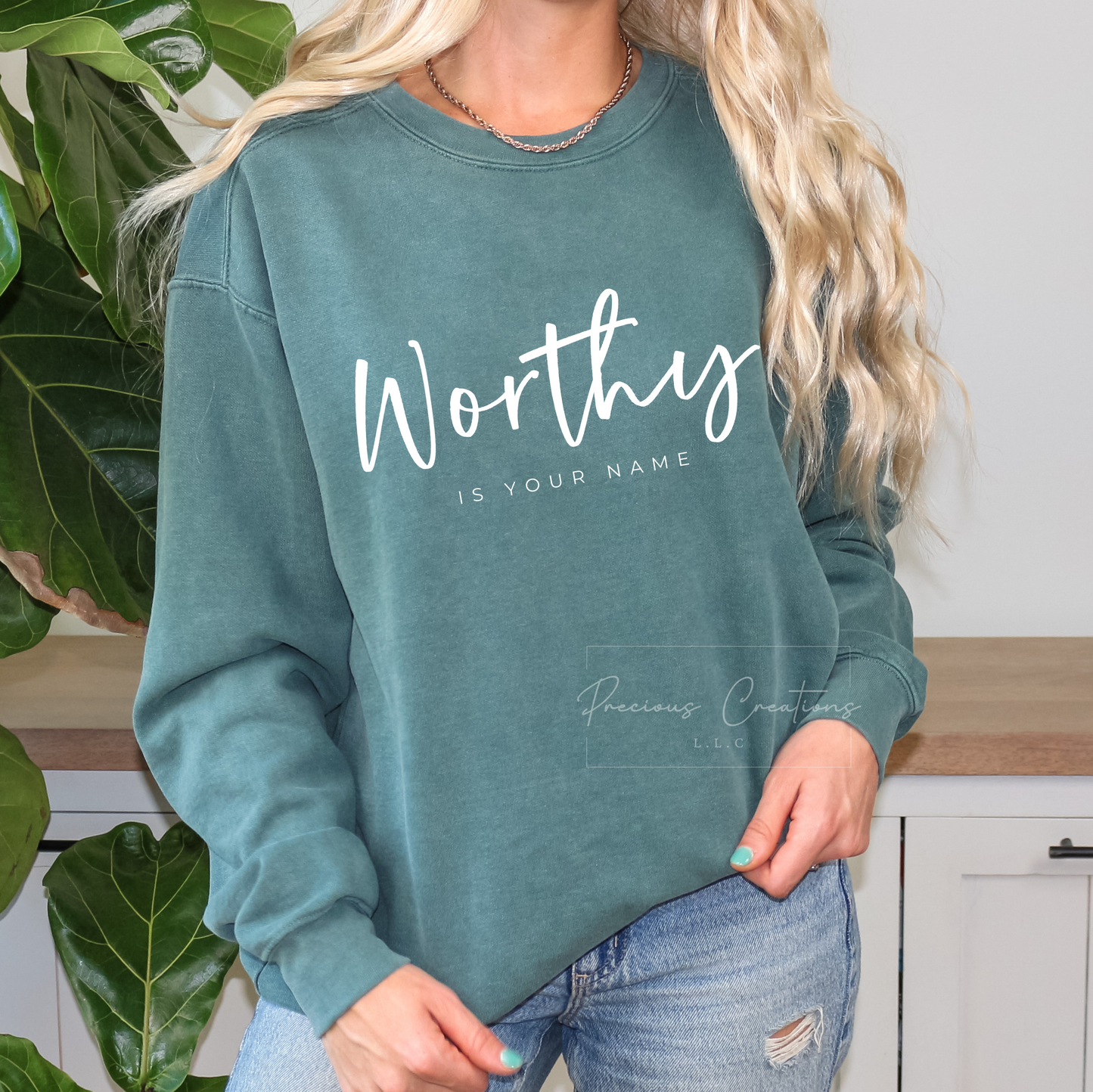 Worthy is Your Name Comfort Colors Crewneck