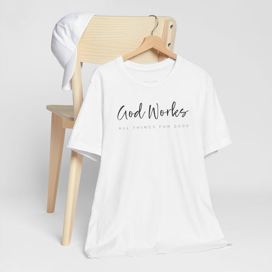 Bella + Canvas Inspirational Graphic Tee - God Works, Faith-Based Shirt, Casual Wear, Gift for Believers, Christian Apparel, Everyday Comfort