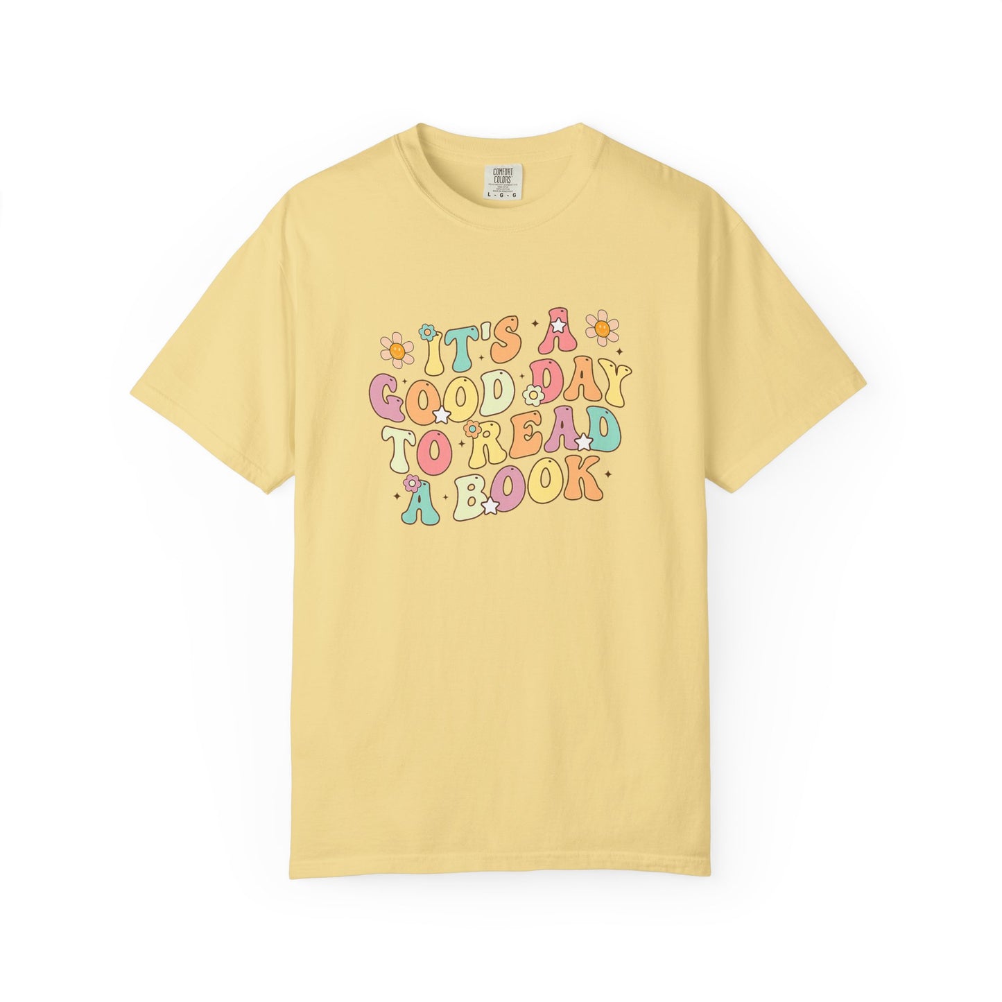 Comfort Colors Unisex Teacher It's a Good Day to Read a Book T-Shirt - Perfect for Teachers, Back to School, Gifts, Classroom Apparel, Casual Wear