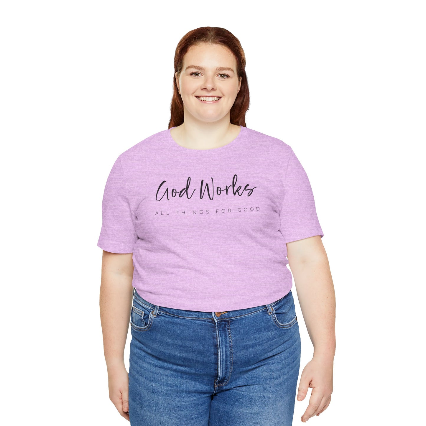 Bella + Canvas Inspirational Graphic Tee - God Works, Faith-Based Shirt, Casual Wear, Gift for Believers, Christian Apparel, Everyday Comfort