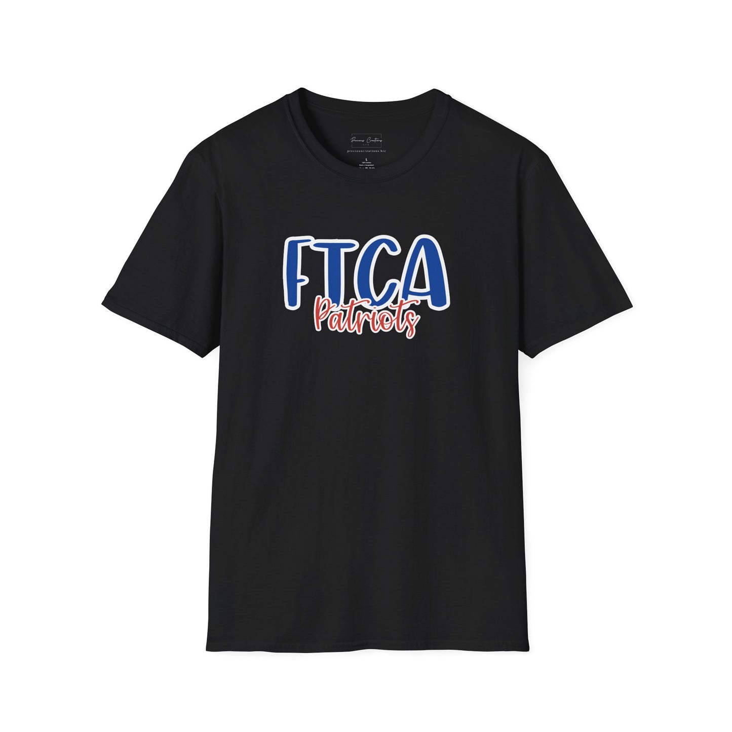 Gildan Faith Training Christian Academy Patriots Style 2 Unisex Softstyle T-Shirt, Cute Graphic Tee, Team Spirit Shirt, Casual Wear, Gift for Fans
