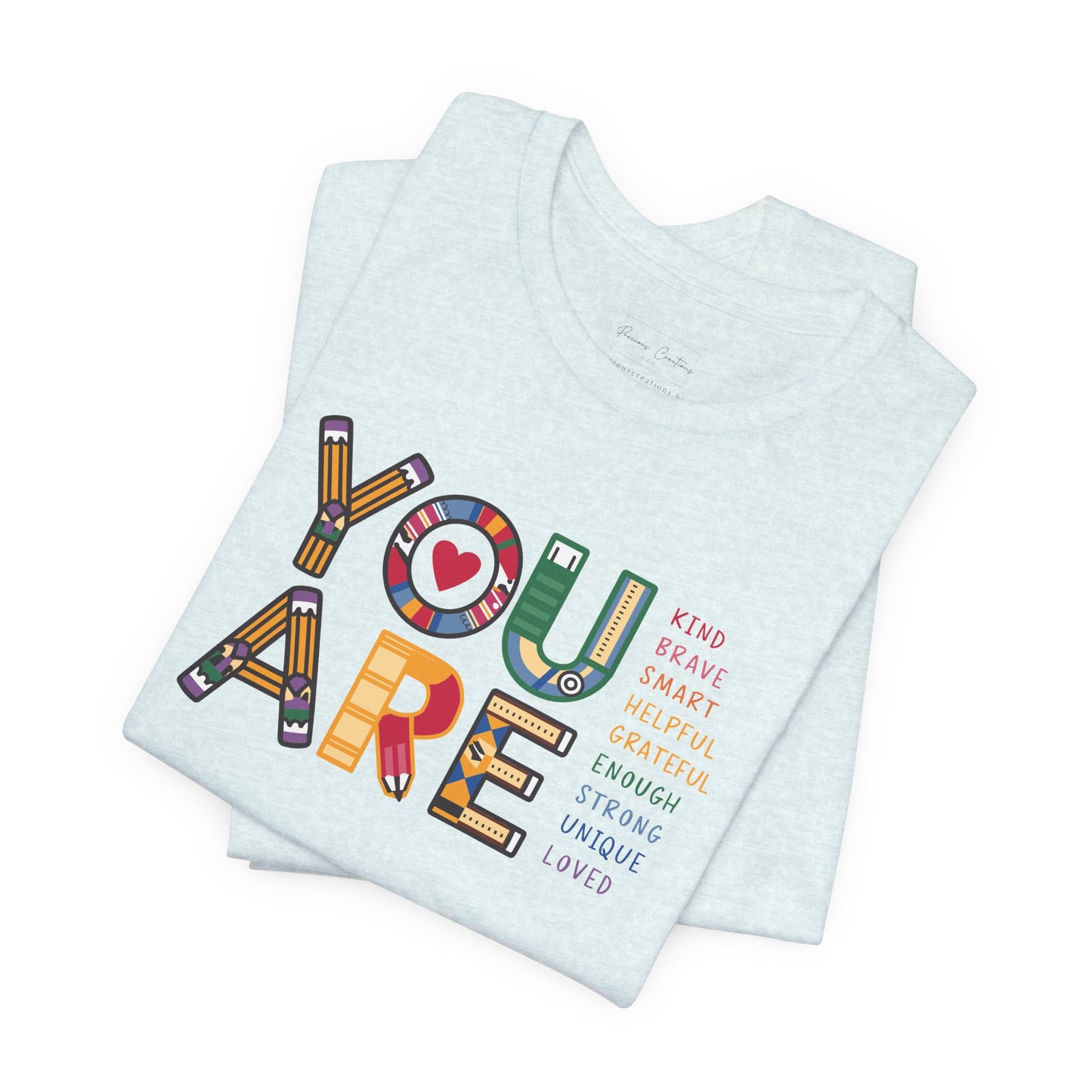 Bella + Canvas Teacher Tee, Unisex Jersey Short Sleeve Tee, Comfortable, You are Affirmations