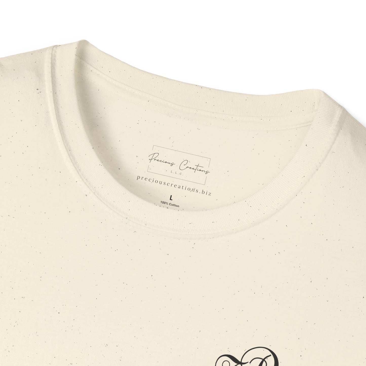 Christmas Tree T-Shirt — “Oh Come Let Us Adore Him” Holiday Gildan Softstyle Tee Black lettering