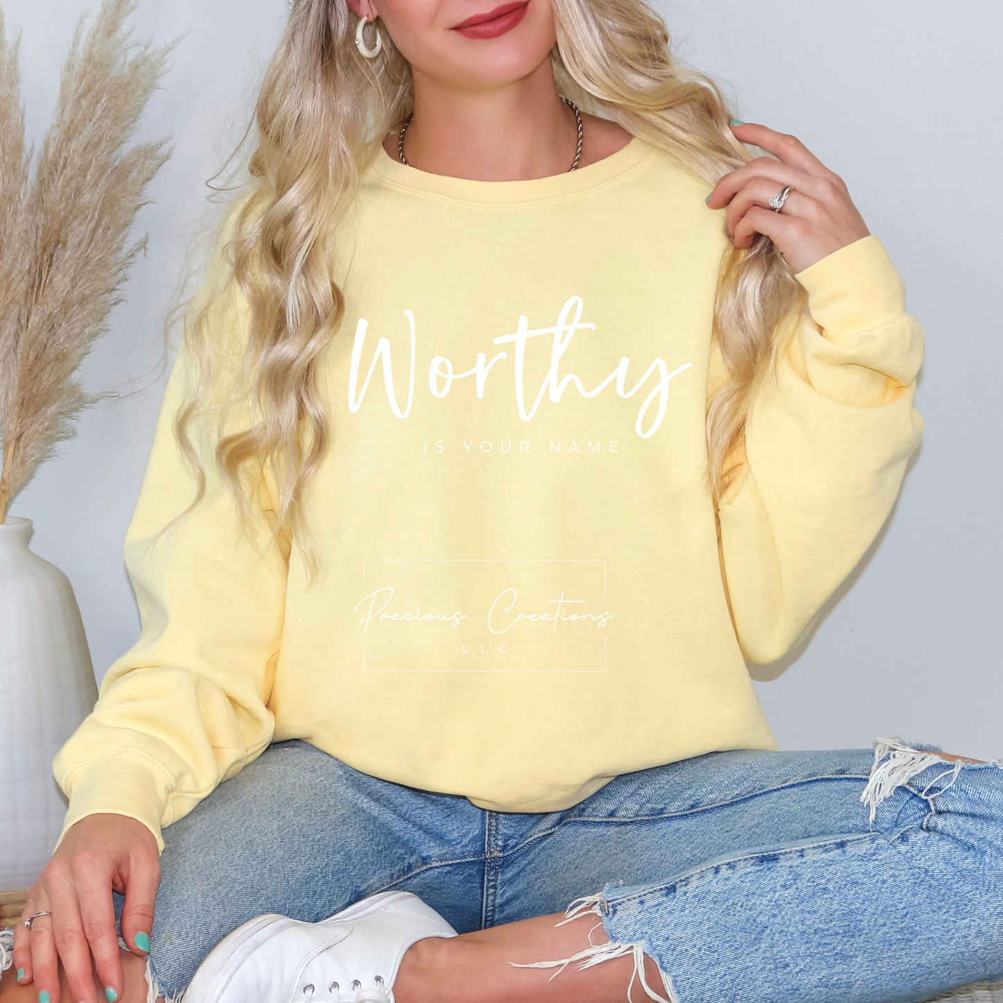Worthy is Your Name Comfort Colors Crewneck