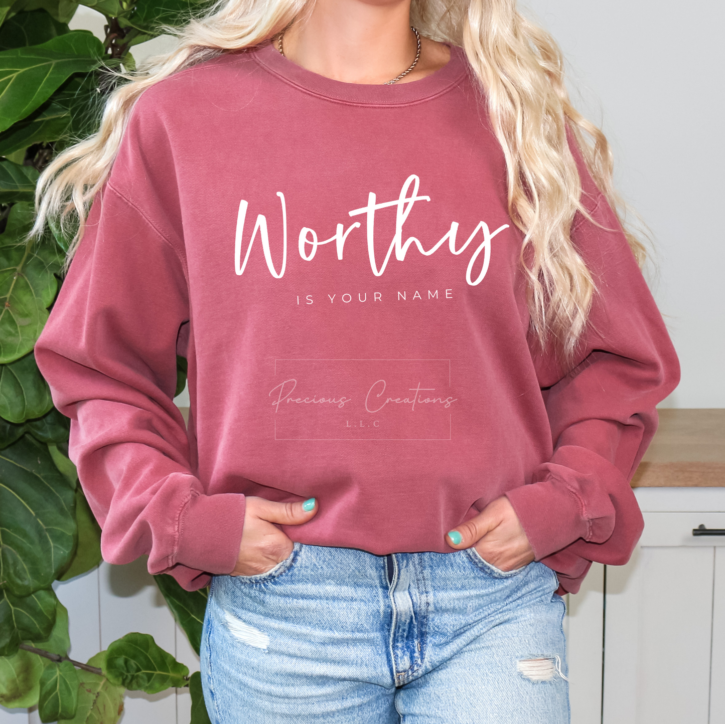 Worthy is Your Name Comfort Colors Crewneck