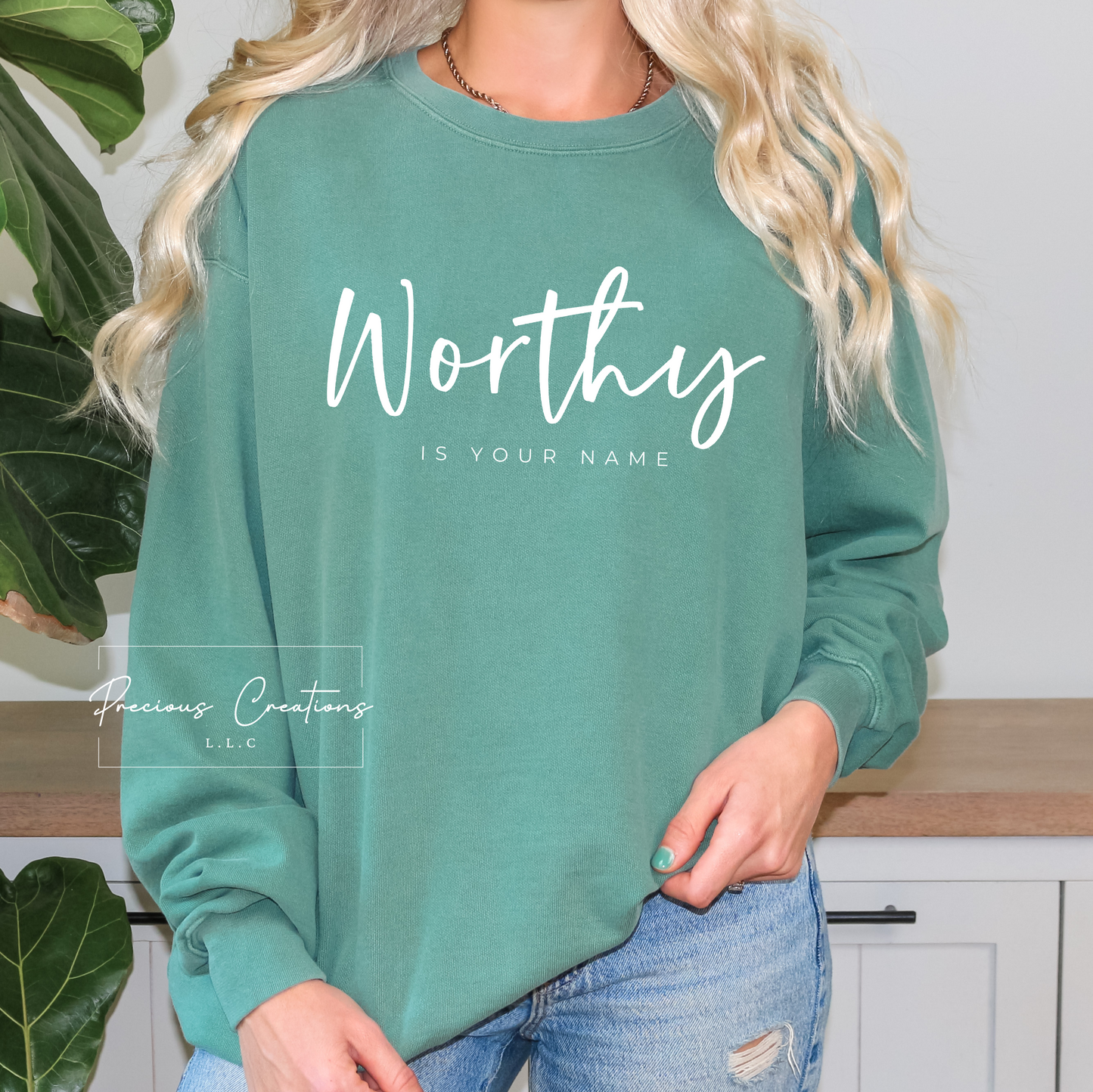 Worthy is Your Name Comfort Colors Crewneck