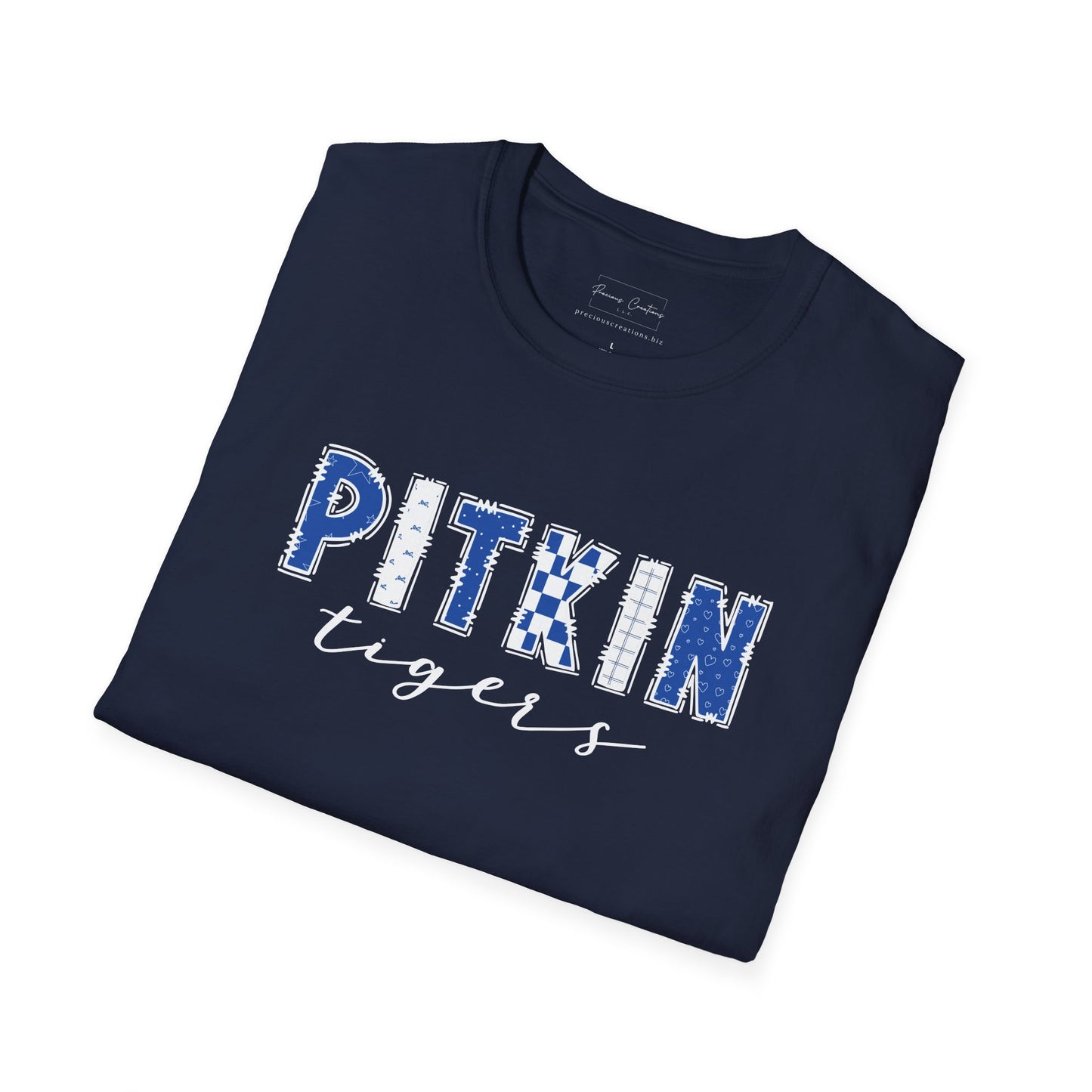Gildan Pitkin Tigers Unisex Softstyle T-Shirt, Cute Graphic Tee, Team Spirit Shirt, Casual Wear, Gift for Fans