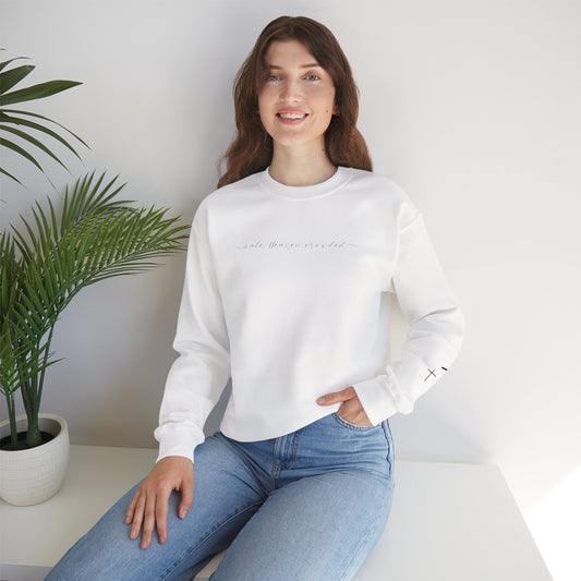Gildan Make Heaven Crowded Minimalist Inspirational Crewneck Sweatshirt | Unisex, Cozy Fashion, Gift for Her, Casual Wear, Comfort Sweatshirt