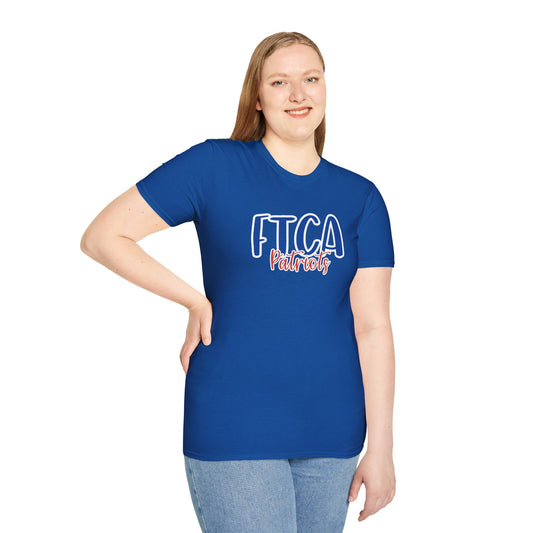 Gildan Faith Training Christian Academy Patriots Style 2 Unisex Softstyle T-Shirt, Cute Graphic Tee, Team Spirit Shirt, Casual Wear, Gift for Fans