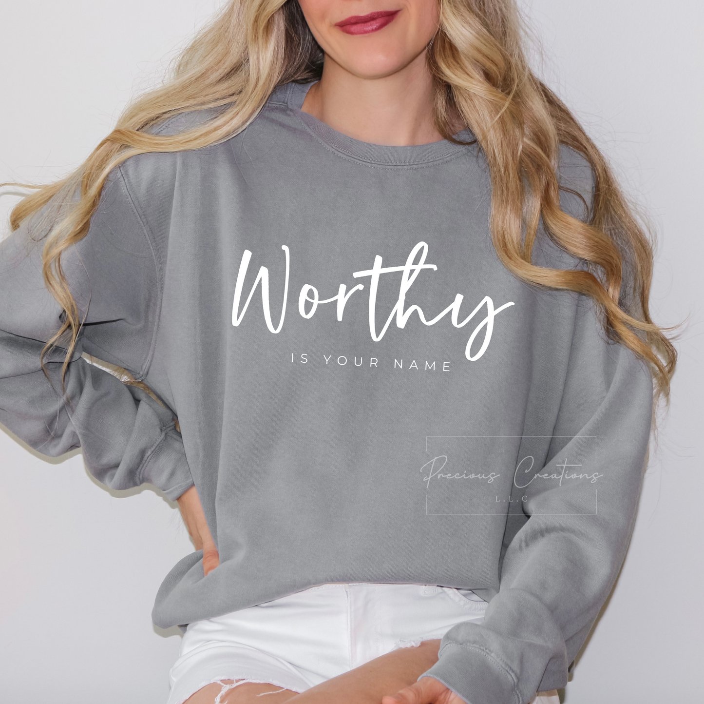 Worthy is Your Name Comfort Colors Crewneck