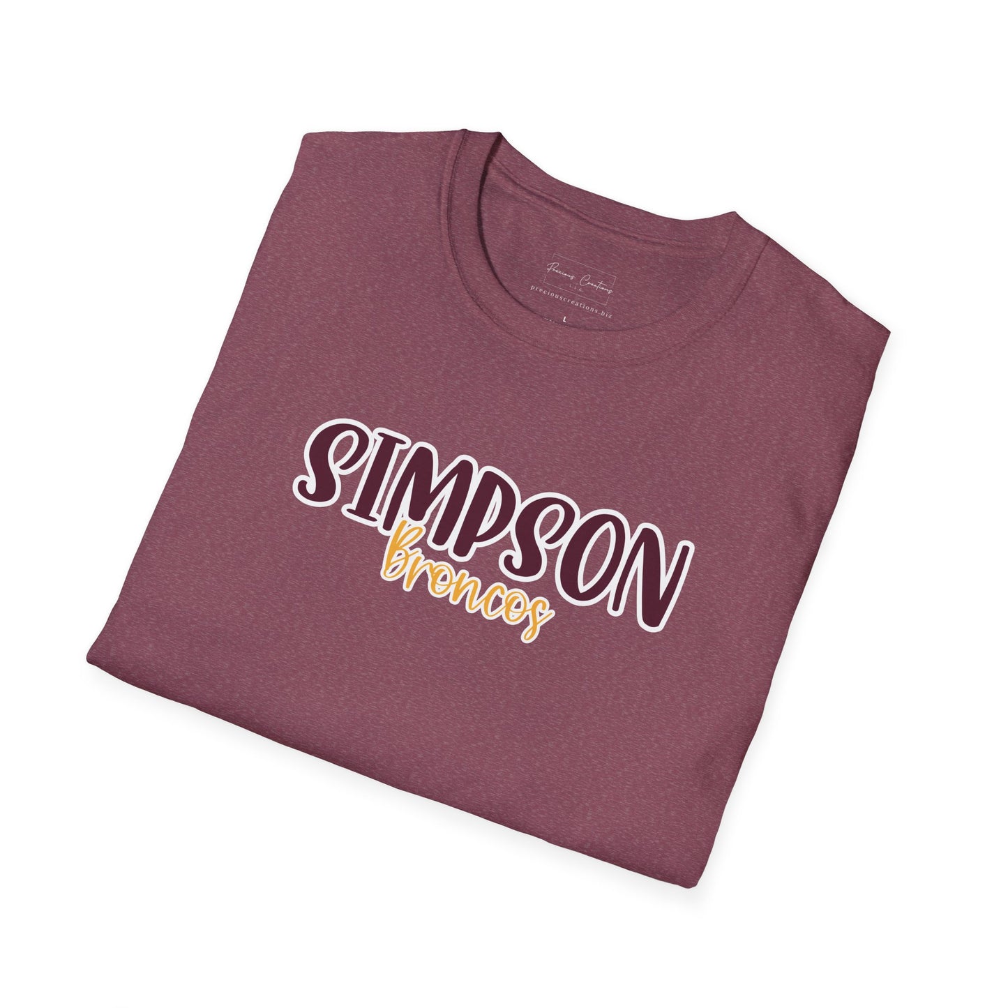 Gildan Simpson Broncos Style 2 Unisex Softstyle T-Shirt, Cute Graphic Tee, Team Spirit Shirt, Casual Wear, Gift for Fans