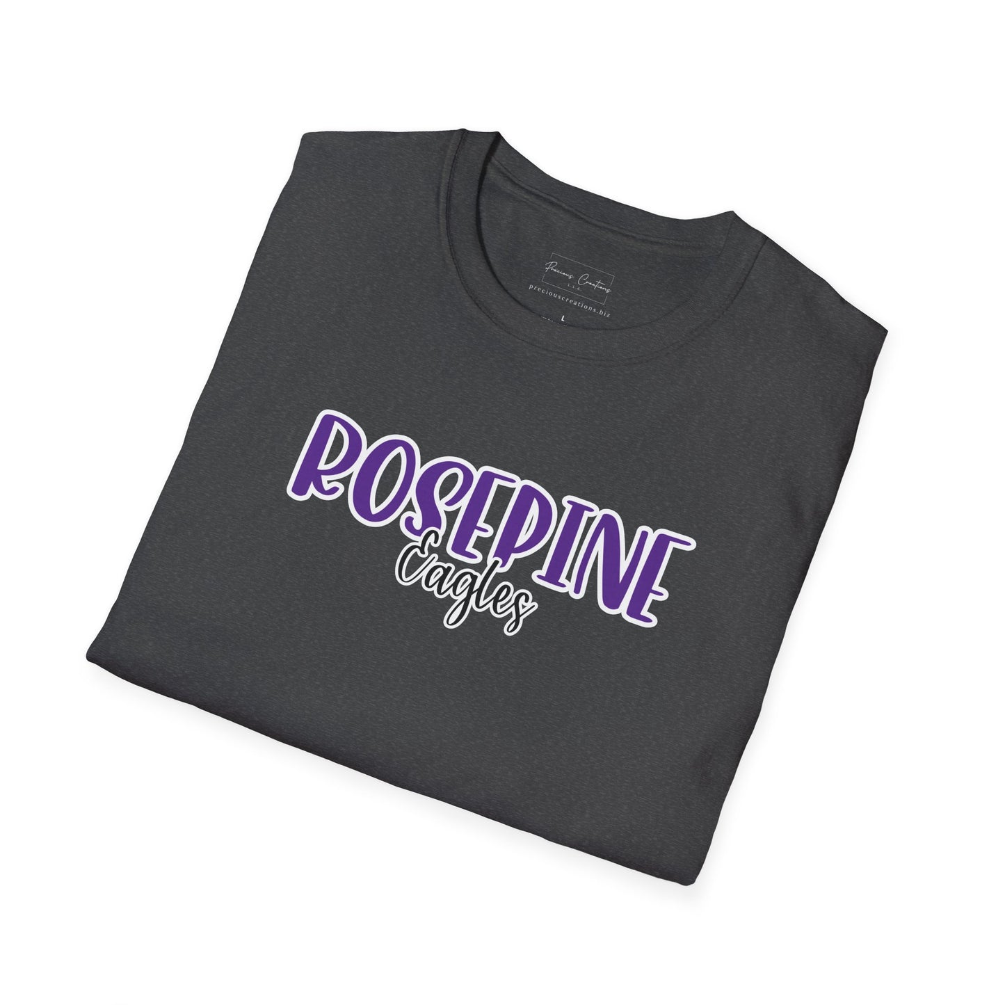Gildan Rosepine Eagles Style 2 Unisex Softstyle T-Shirt, Cute Graphic Tee, Team Spirit Shirt, Casual Wear, Gift for Fans