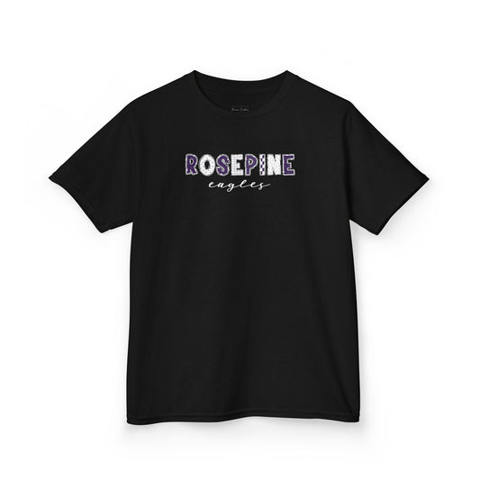 Gildan Kids Heavy Cotton Tee with Rosepine Eagles Design, Cute Children's T-Shirt, School Spirit Apparel, Gift for Young Fans, Sporty Kids Wear
