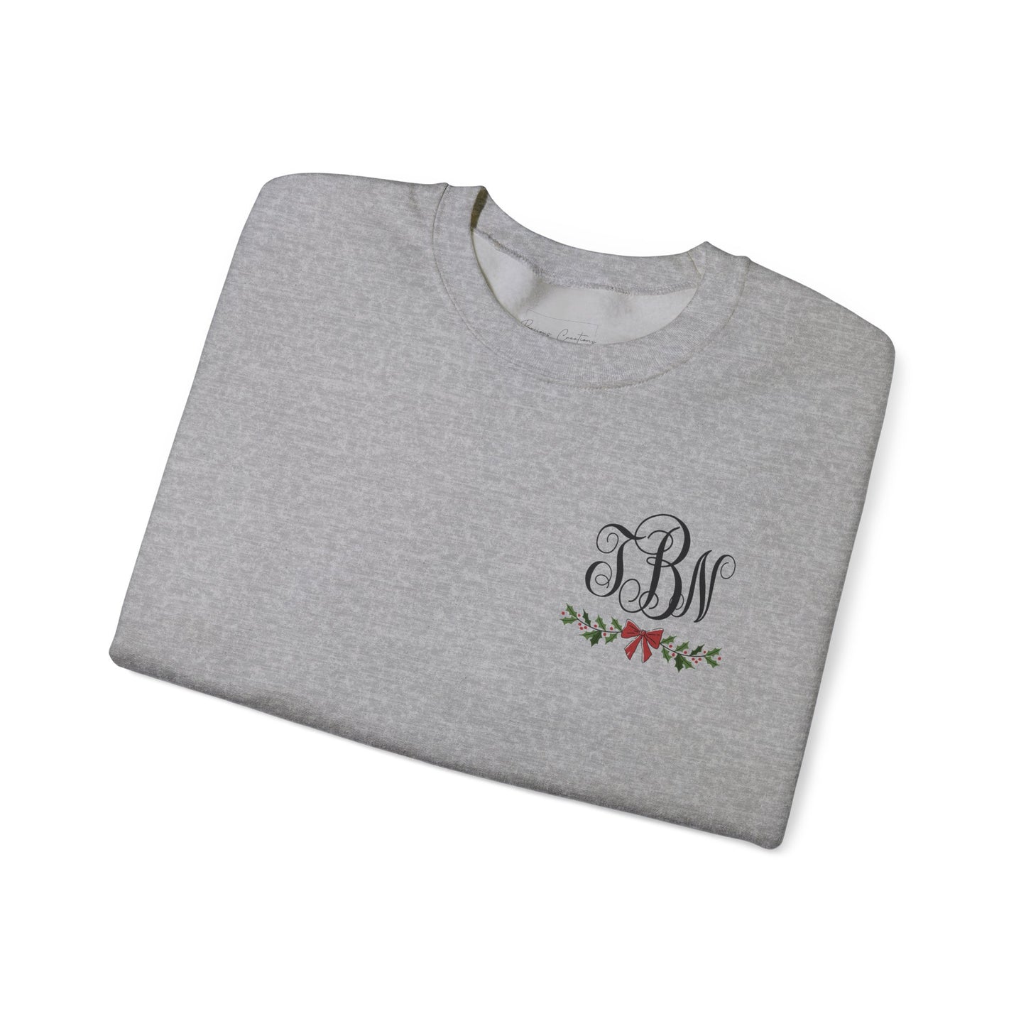 Christmas Tree Crewneck Sweatshirt - Oh Come Let Us Adore Him