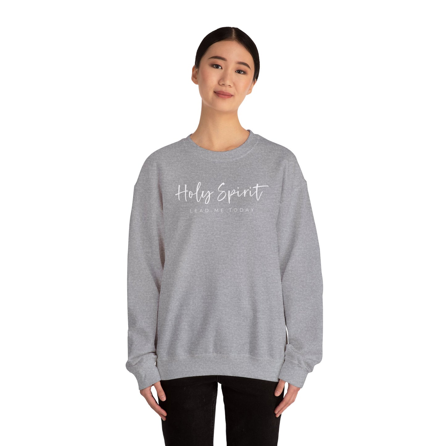 Gildan Comfortable Unisex Crewneck Sweatshirt - "Holy Spirit Lead Me Today" - Faithful Gift, Cozy Wear, Inspirational Apparel, Spiritual [...]