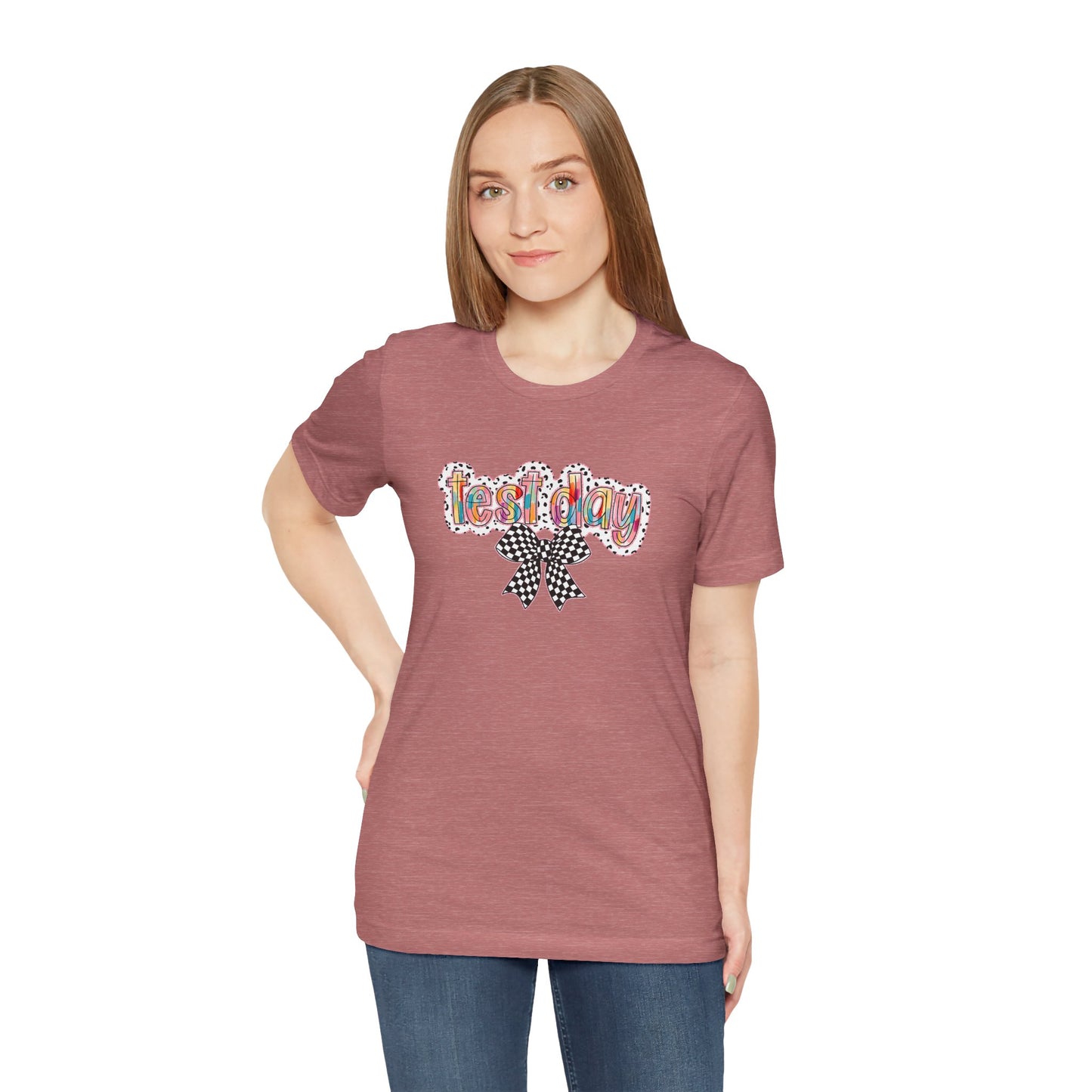 Bella + Canvas Test Day Short Sleeve Tee, Fun Gift, Party Attire, Unisex Shirt, Casual Wear, Summer Style