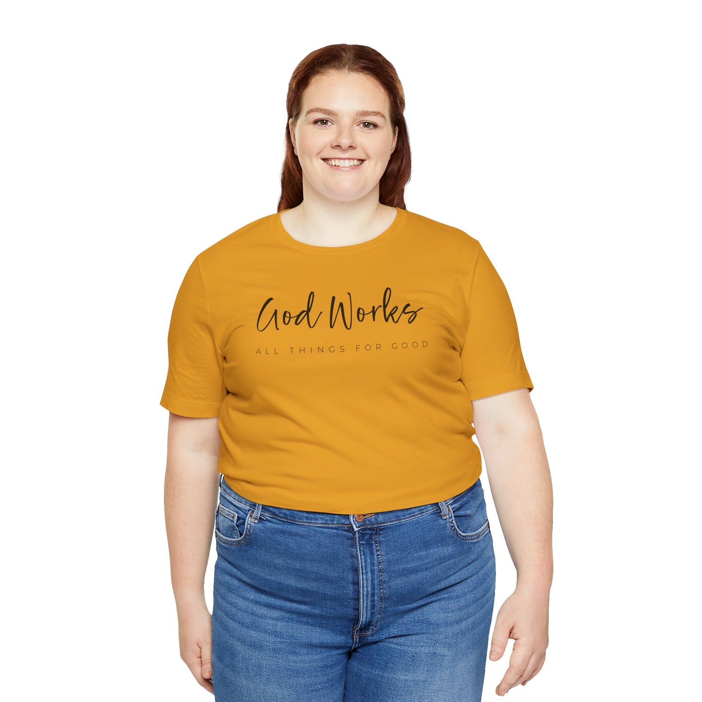 Bella + Canvas Inspirational Graphic Tee - God Works, Faith-Based Shirt, Casual Wear, Gift for Believers, Christian Apparel, Everyday Comfort